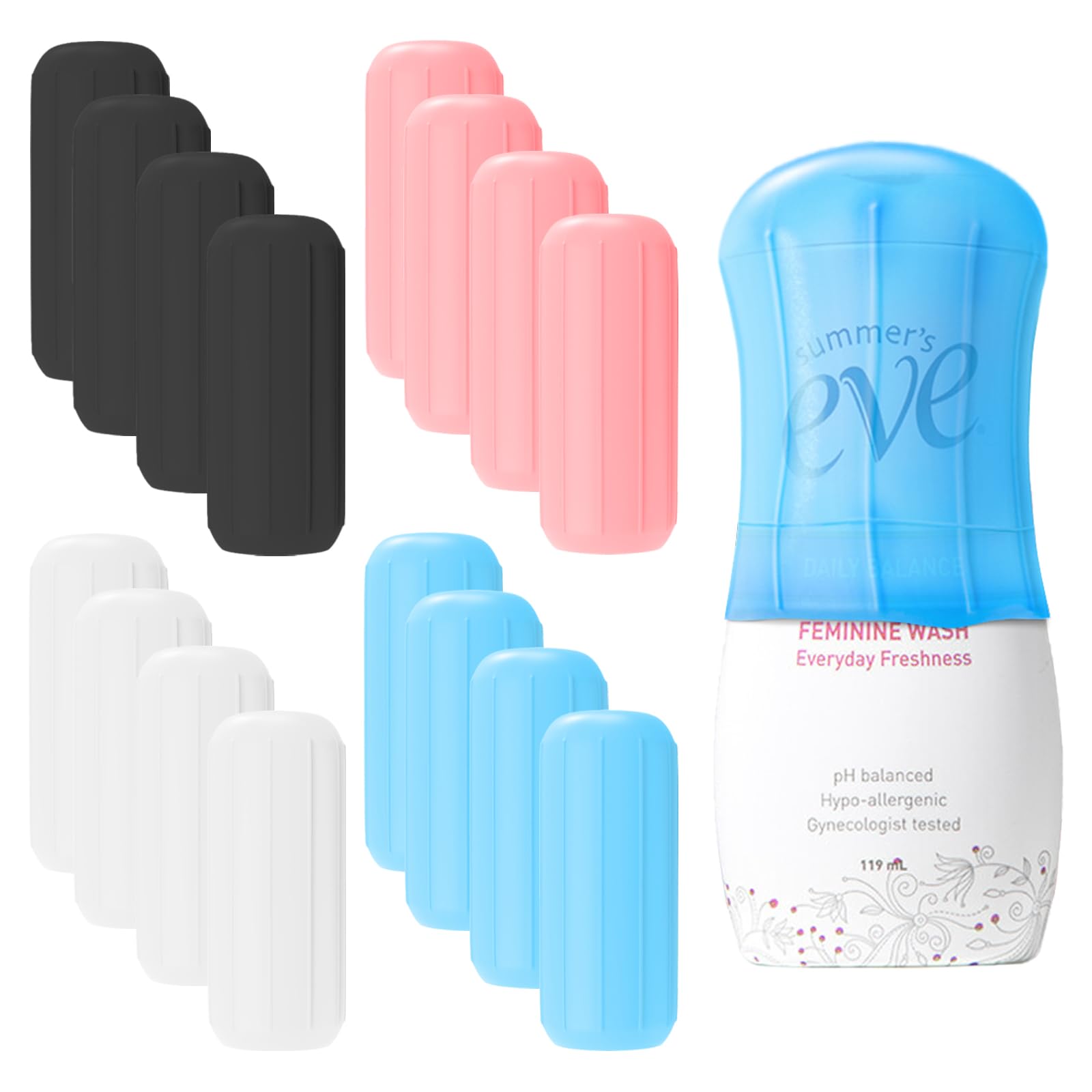 16 Pack Silicone Bottle Covers - Leak Proof Travel Toiletry Sleeves for Women & Men | Cruise, Beach & Airplane Essentials | Perfect for Shampoo, Lotion & Cosmetic Bottles During Vacations & Business Trips