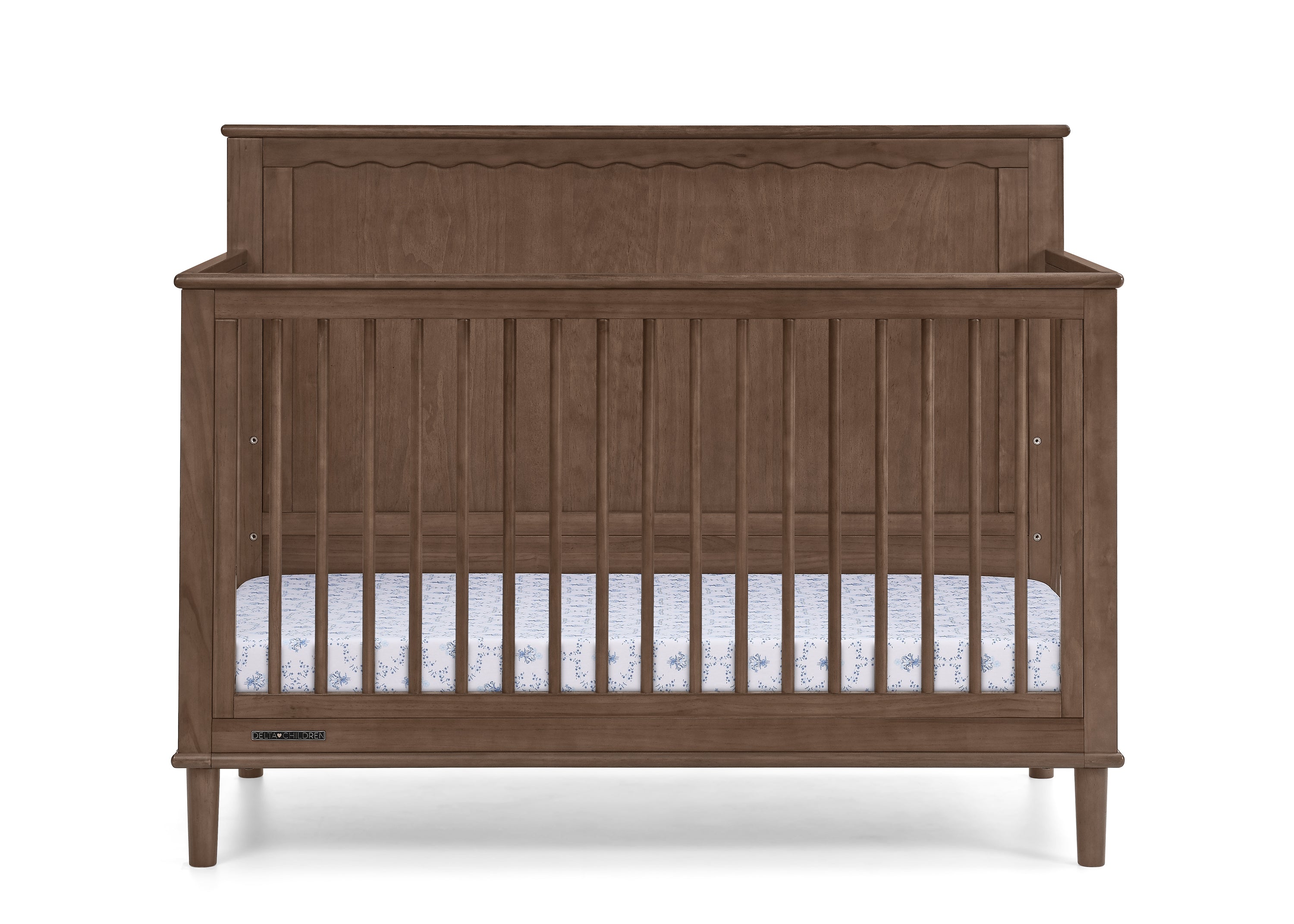 Penelope 6-in-1 Convertible Baby Crib - Toddler Bed with Mattress | Nursery Furniture for Boys & Girls | Perfect for Small Spaces & Growing Families