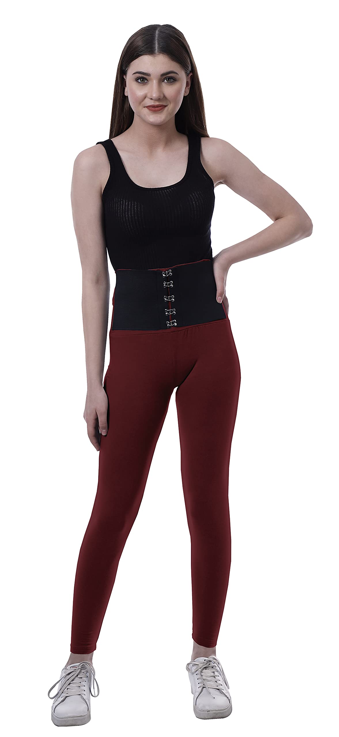 High Waisted Yoga Pants for Women - Corset Style Workout Leggings | Trendy & Comfortable for Gym, Running & Lounge Wear