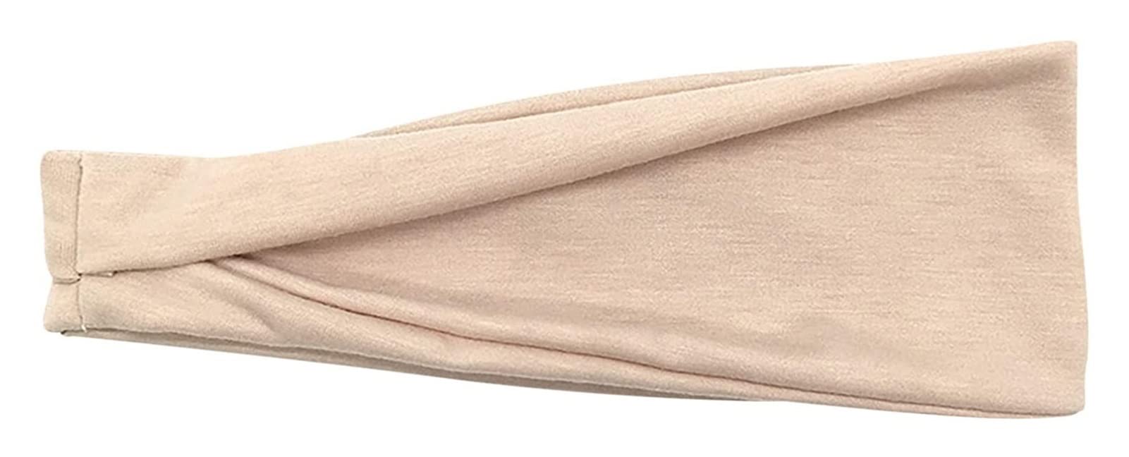 Women's Solid Color Yoga Headband - Non-Slip Workout Headband for Running, Fitness & Sports - Fashion Hair Accessories for Ladies (Khaki, One Size) - Perfect for Gym, Jogging & Active Lifestyle