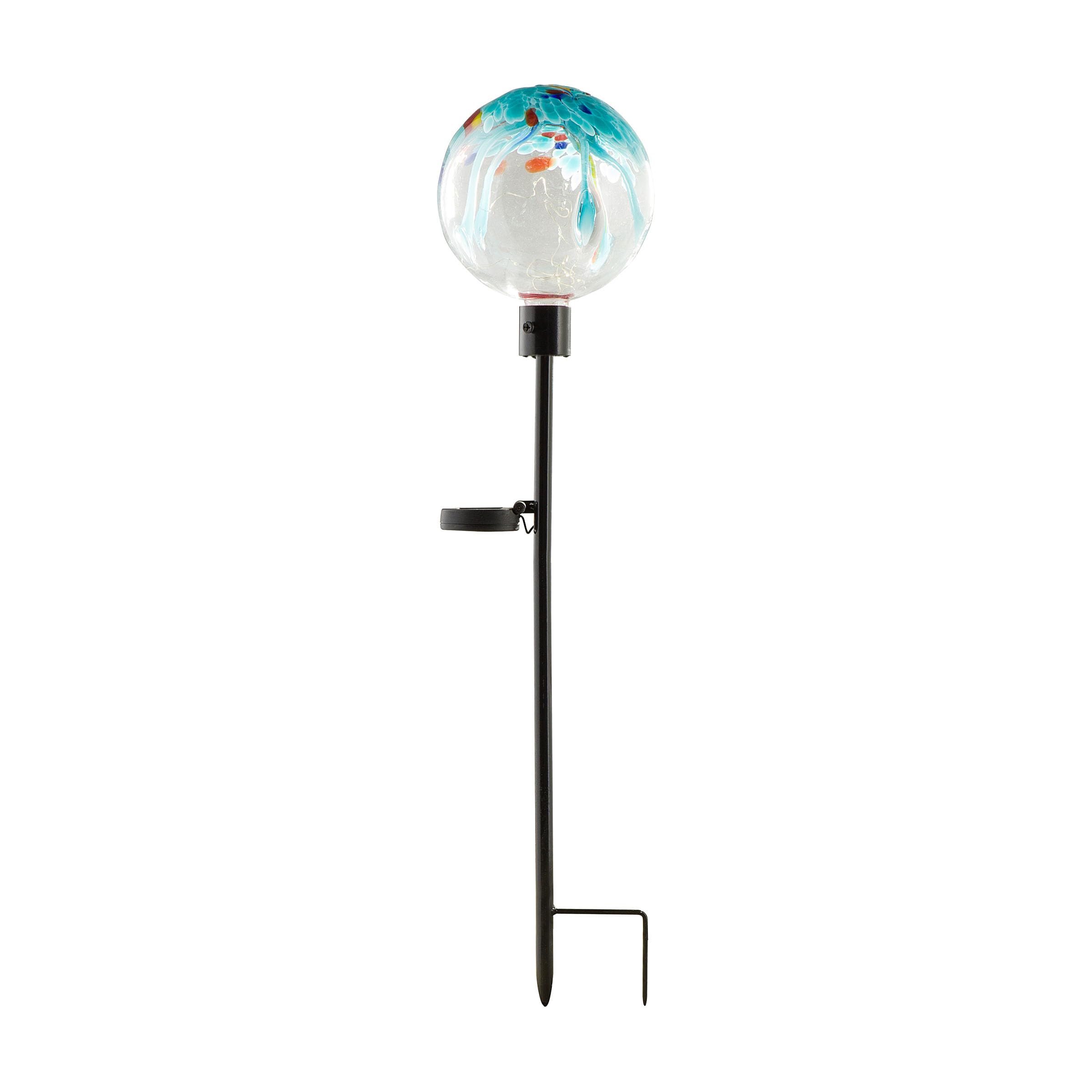 Alpine Corporation 33-Inch Solar-Powered LED Garden Stake Light - Multicolor Changing Outdoor Decoration for Yard, Pathway & Landscape Lighting