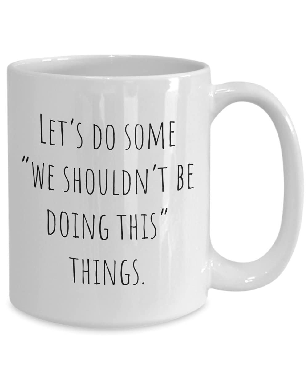 Funny Couples Gifts - Naughty Boyfriend Girlfriend Mugs for Him & Her - Best Friends Forever BFF Coffee Cups - Unique Valentine's Day & Anniversary Gifts for Couples - Perfect for Coffee Lovers & Romantic Date Nights