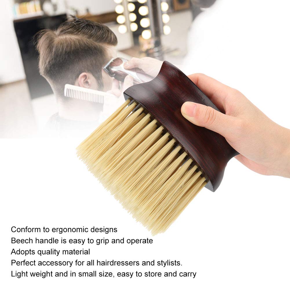 Professional Hair Cleaning Brush for Stylists - Fiber Hair & Neck Hair Removal Tool, Dust & Lint Brush for Salon & Home Use | Perfect for Barbers, Stylists & Pet Grooming