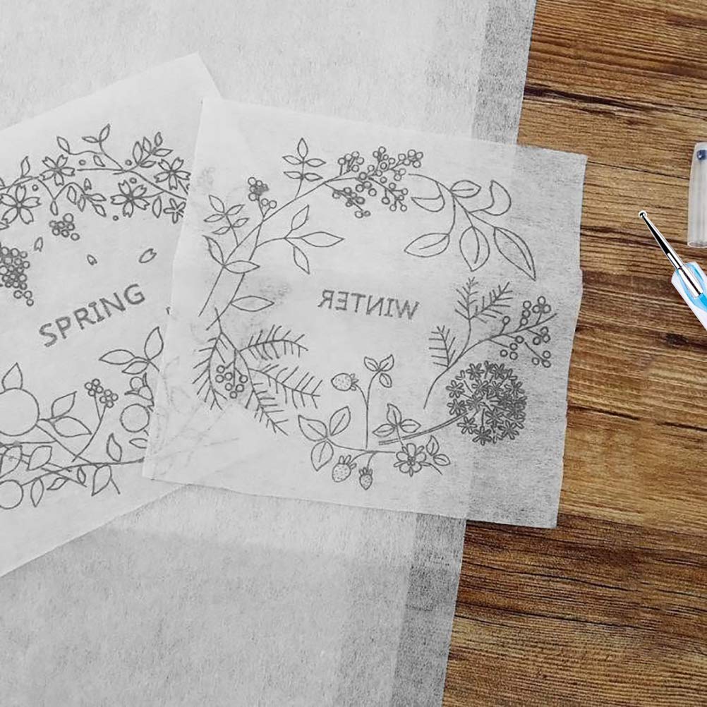 100 Sheets White Carbon Transfer Paper Tracing Paper - 11.7 x 8.3 Inch Carbon Graphite Copy Paper with 5PCS Embossing Stylus Dotting Tools for Canvas, Paper, Wood - Perfect for DIY Woodworking, Hand Painting, Tattoo Stencils & Craft Projects