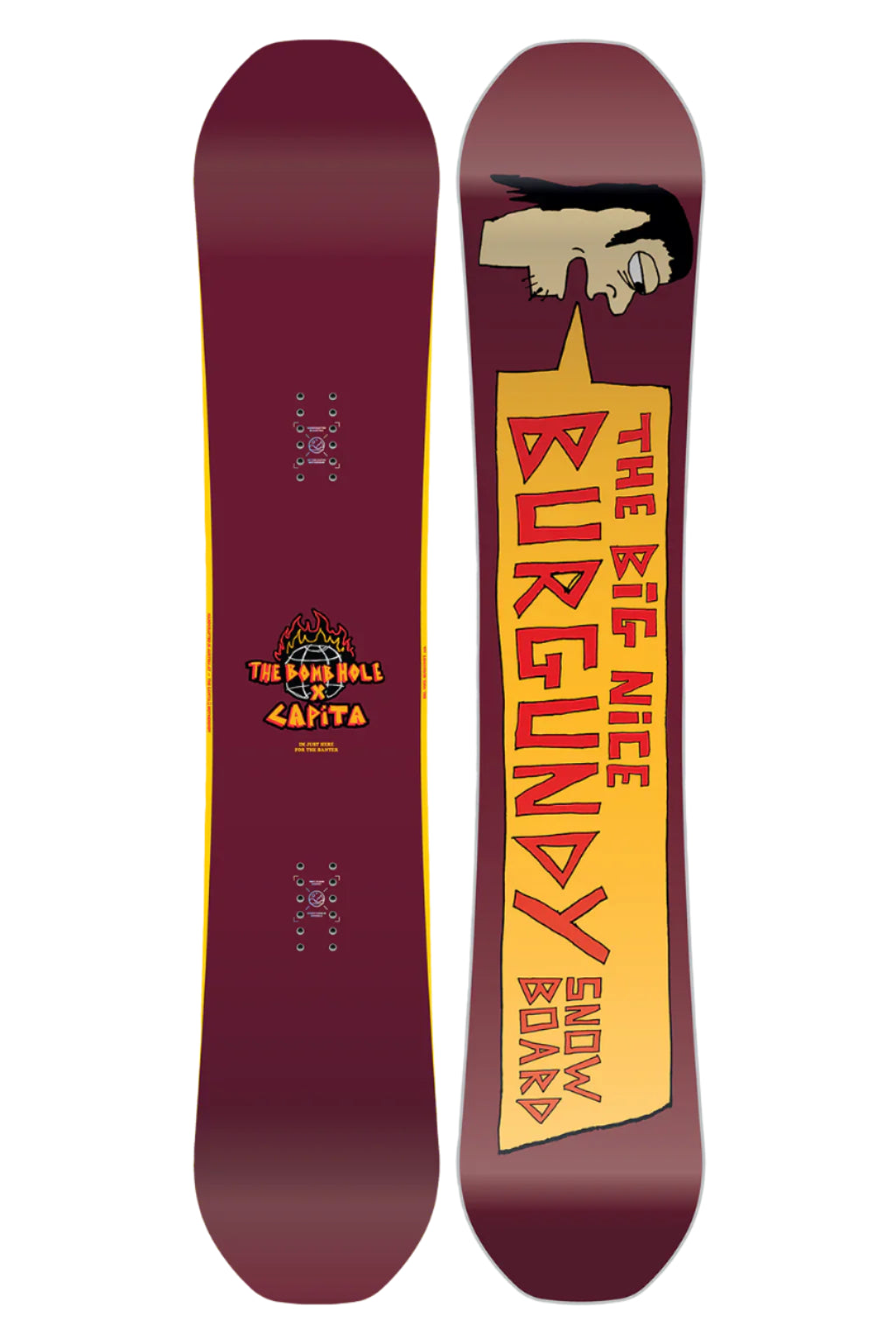 CAPiTA Big Nice Burgundy Snowboard 2025 - All-Mountain Freestyle Snowboard for Men & Women | Perfect for Powder, Park & Backcountry Riding