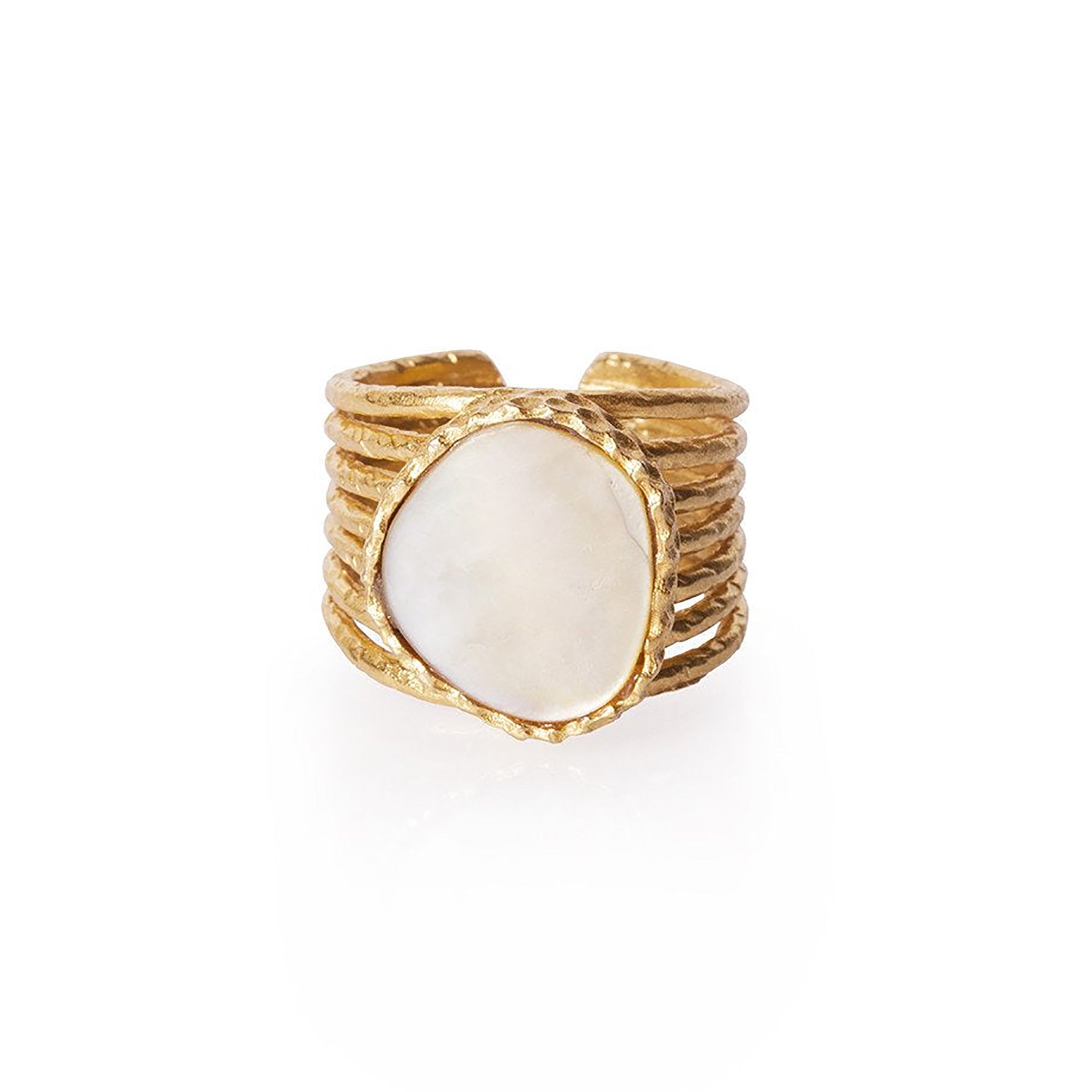 Stackable Pearl Rings for Women - Elegant Adjustable Pearl Stacking Rings Set - Perfect for Layering, Gifts, and Everyday Wear