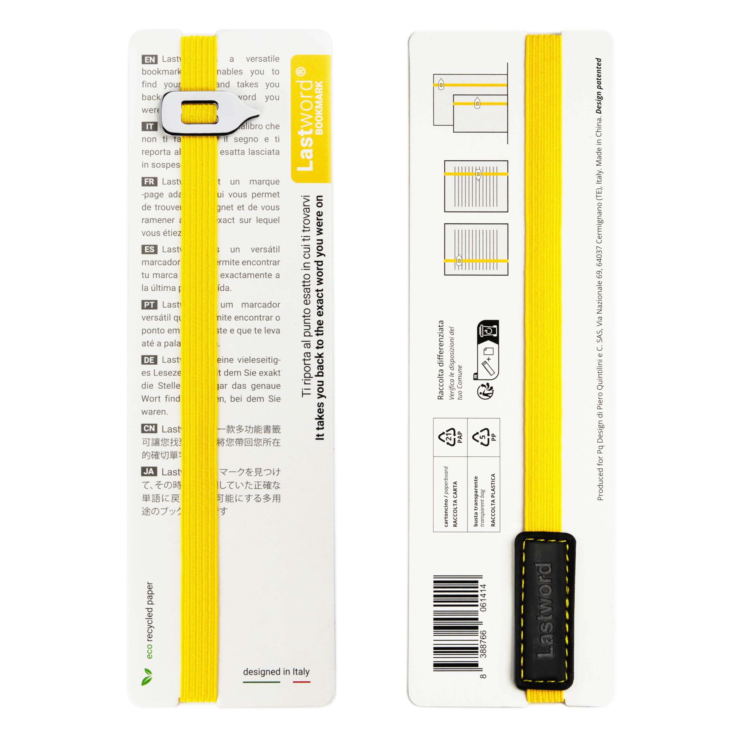 Elastic Bookmark for Men & Women - Unique Reading Gift for Book Lovers, Graduation, Birthday, Teacher Appreciation - Yellow Lastword Design - Perfect for Novels, Journals & Bible Study