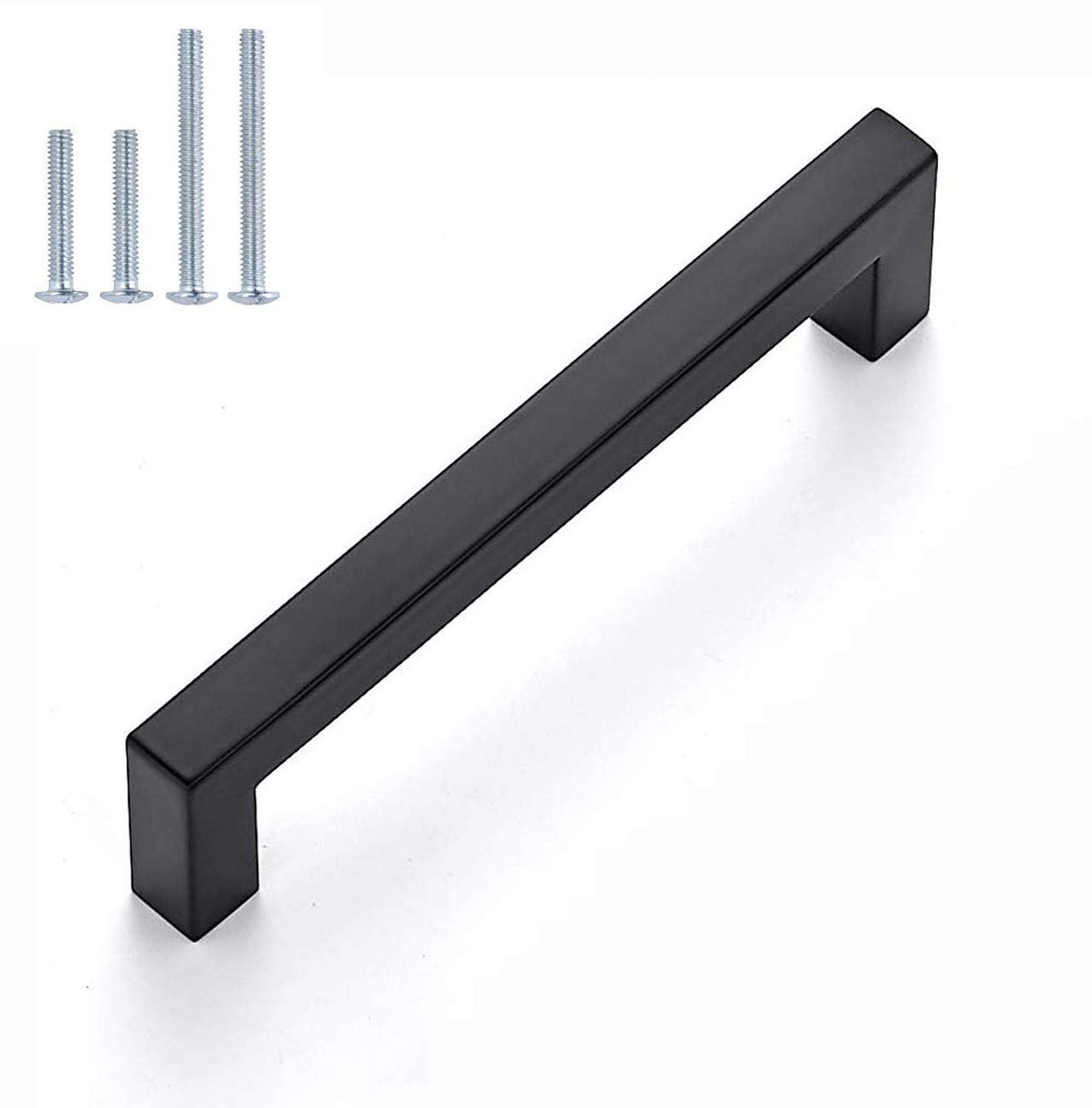 Homdiy 3 Inch Square Black Cabinet Pulls - 25 Pack Matte Black Drawer Handles for Kitchen Cabinets, Cupboards & Furniture | Durable Hardware for Home Improvement & DIY Projects
