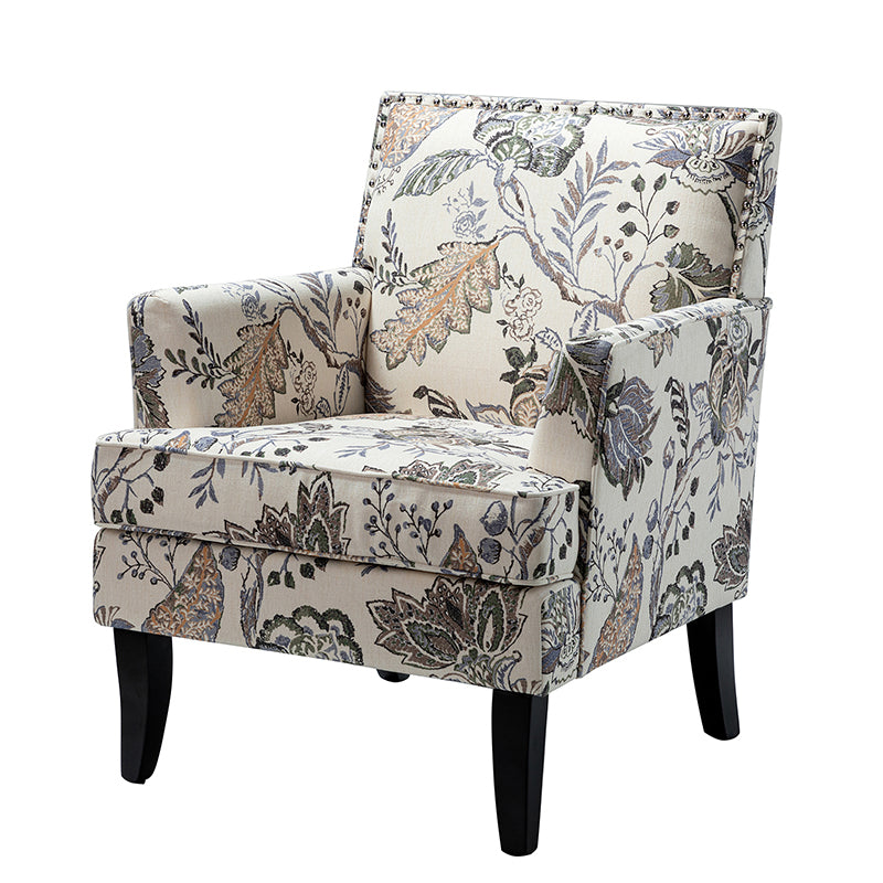 Bradley Armchair - Modern Accent Chair for Living Room, Bedroom & Office - Comfortable Upholstered Lounge Chair with Sturdy Wooden Legs - Perfect for Relaxing, Reading & Decorating Your Home