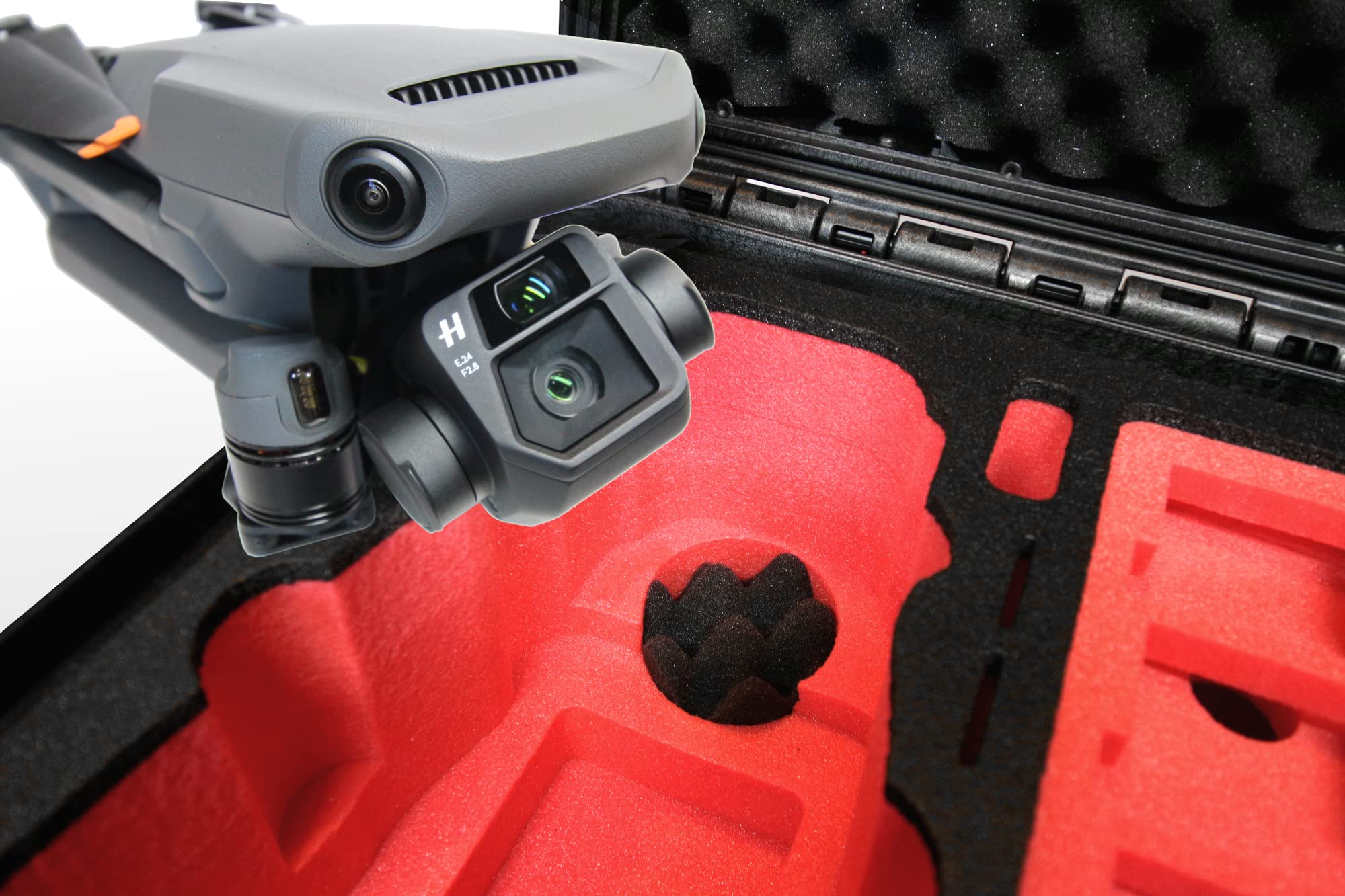 DJI Mavic Travel Edition Professional Waterproof Carrying Case - Black Modern Design with Multiple Accessories Storage | Perfect for Outdoor Drone Travel & Adventure Photography
