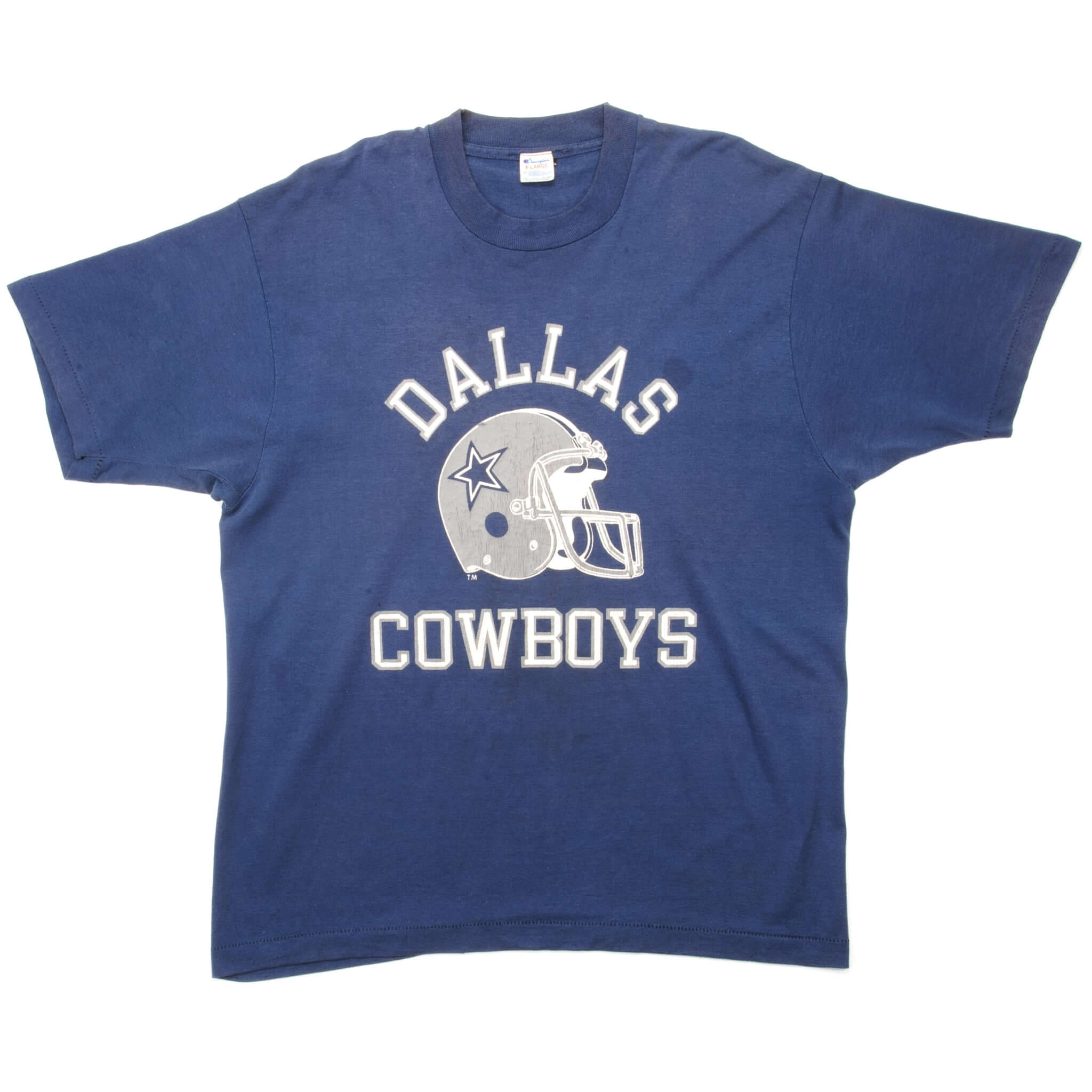 Vintage Champion NFL Dallas Cowboys T-Shirt 1980s 1990s Size Large Made in USA - Retro Football Fan Gift & Game Day Outfit