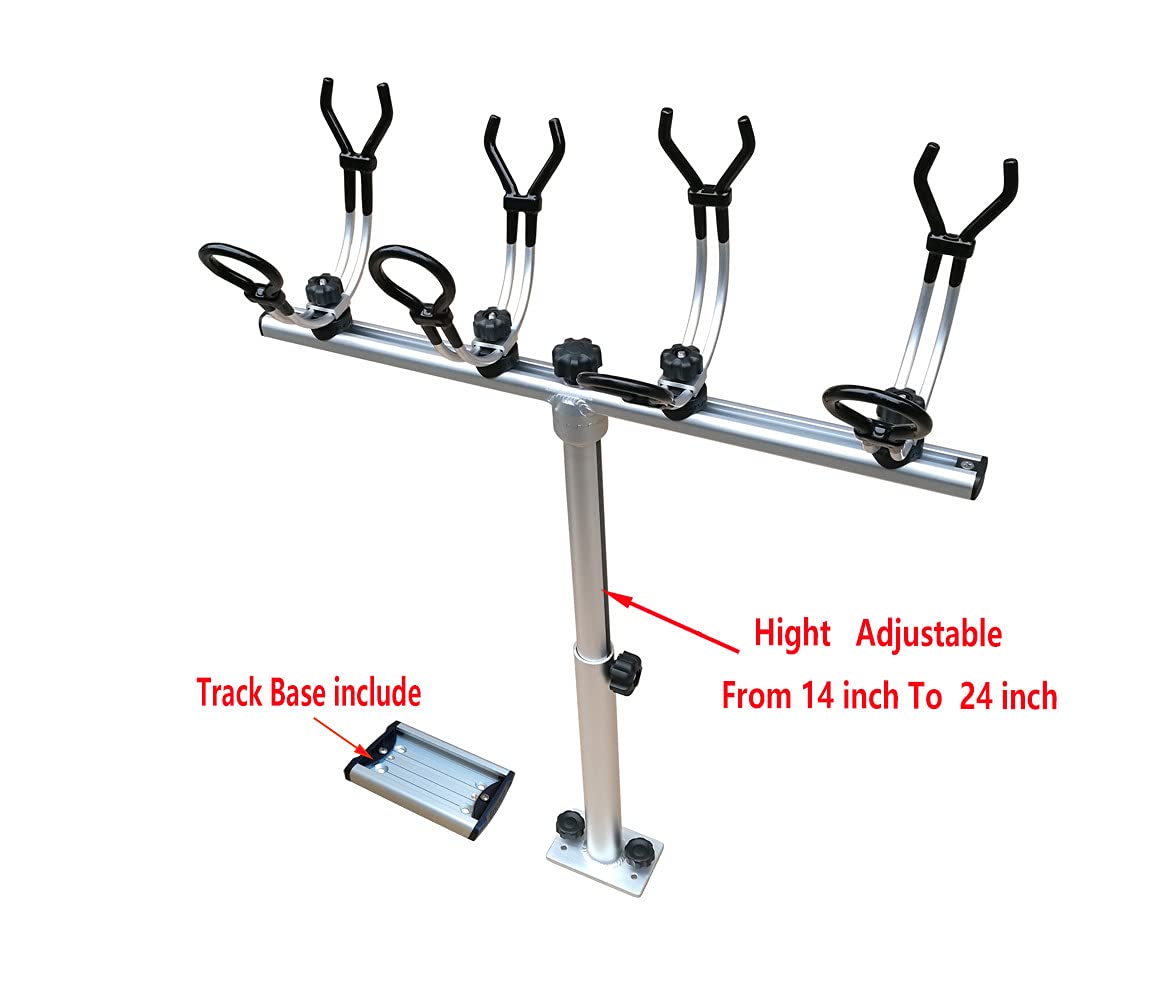 Brocraft Telescopic T-Bar Crappie Fishing Rod Holder System - Perfect for Bank Fishing, Ice Fishing & Boat Angling