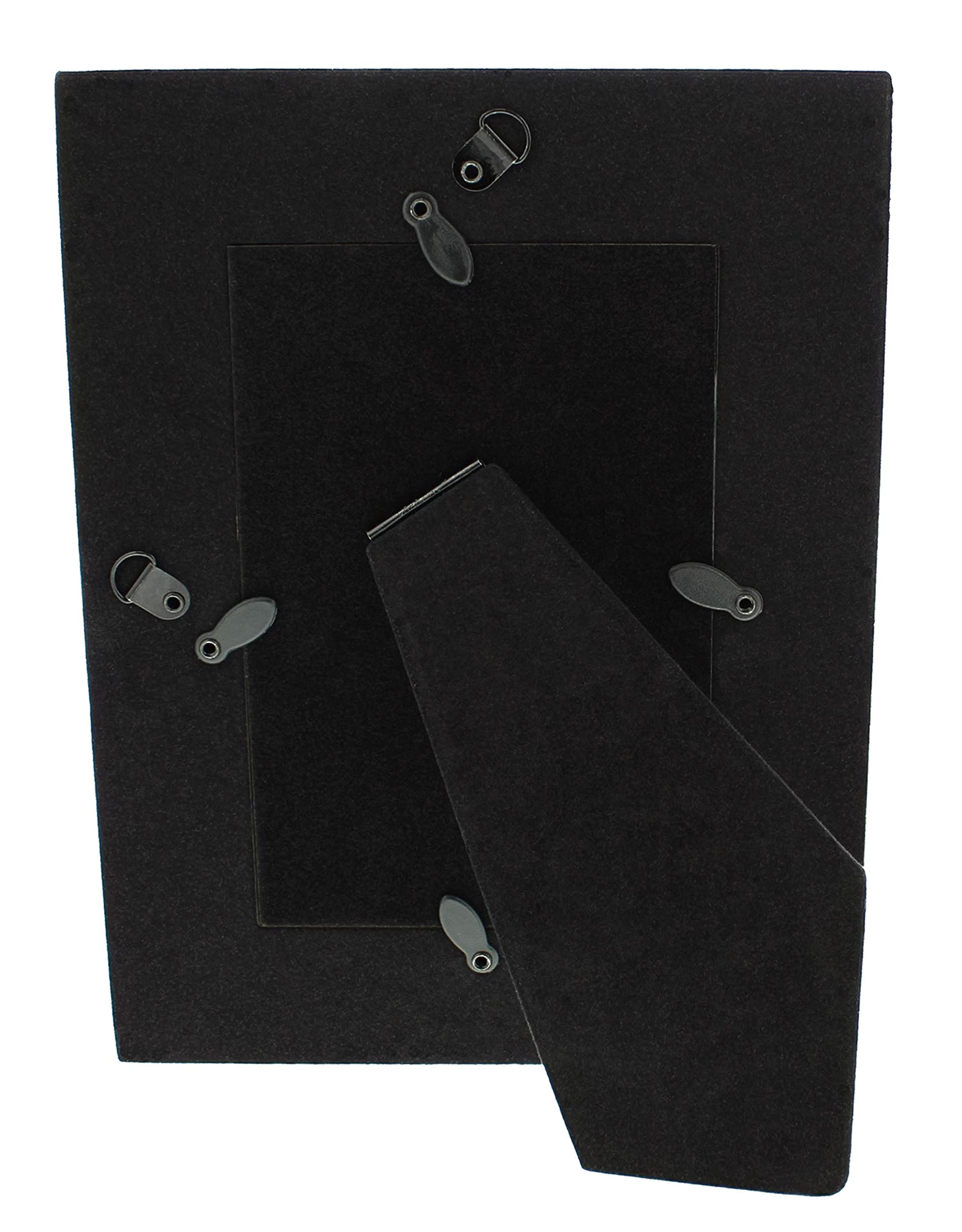 ThisWear 8x10 Large Photo Frame - Dachshund Paw Prints, Black Leatherette Picture Frame for Wall or Tabletop Display - Perfect for Pet Memorials, Home Decor & Gift Giving