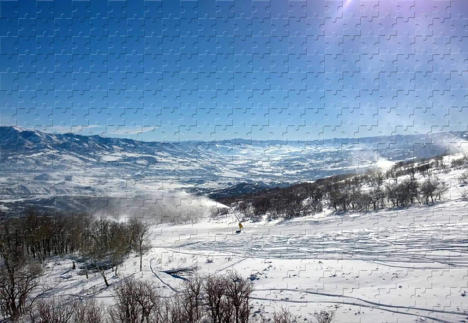 Snowbasin Ski Resort Utah 300-Piece Jigsaw Puzzle - 20.6 x 15.1 Inches Premium Basswood Puzzle for Adults & Kids - Perfect for Family Game Night & Winter-Themed Home Decor