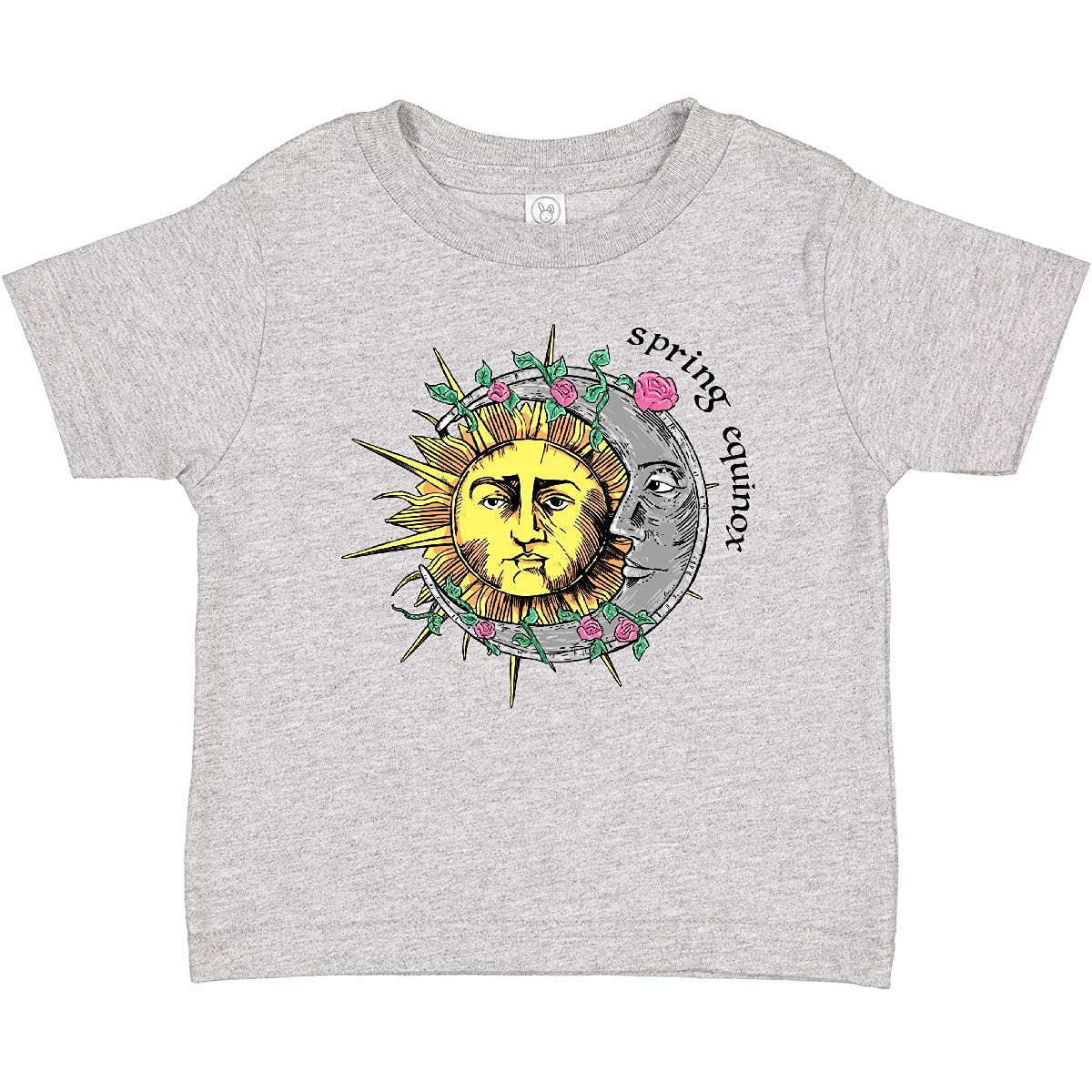Inktastic 1st Day of Spring Sun and Moon Equinox Baby T-Shirt - Cute Spring Outfit for Boys & Girls - Perfect for Spring Equinox Celebrations, Easter, and Seasonal Photoshoots
