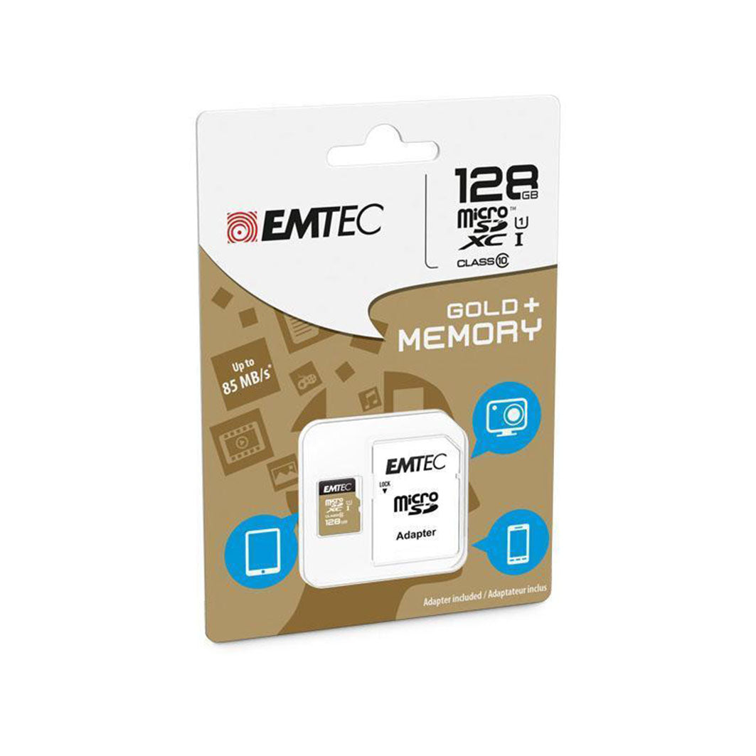 128GB Micro SD Card with UHS-I Adapter - 85MB/s High Speed for Smartphones, Cameras, Drones & Gaming Consoles