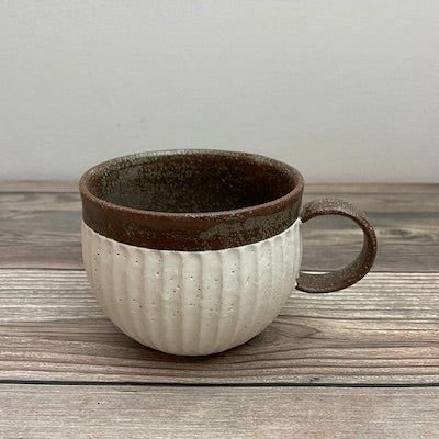 Premium Kohiki Latte Mug - Handcrafted Japanese Ceramic Coffee Cup for Home & Cafe Use | Perfect for Espresso, Cappuccino & Tea Drinking