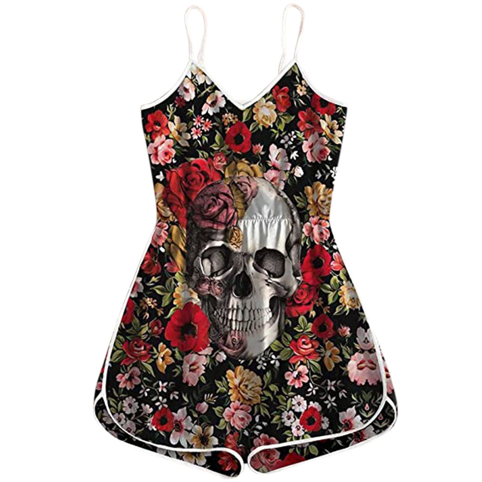Sexy Sleeveless Pumpkin Halloween Jumpsuit for Women - Fashion One-Piece Overalls | Perfect for Halloween Parties, Costume Events & Cosplay