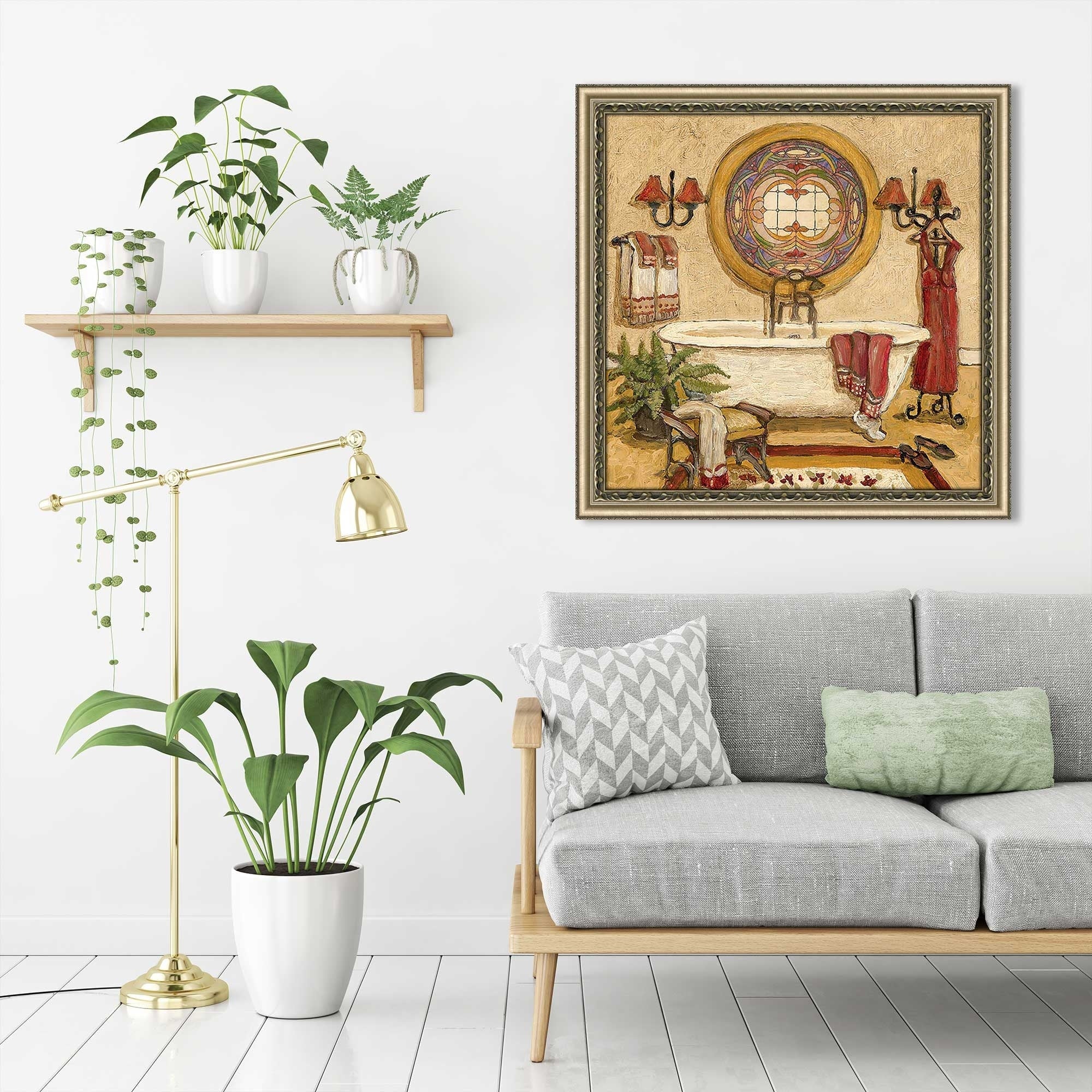Art Deco Bath I Print on Acrylic - Elegant Wall Art for Bathroom, Living Room & Office Decor