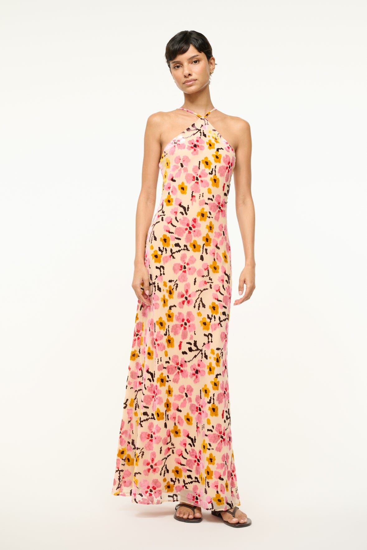 Cubism Dress with Blossom Floral Tapestry Print - Elegant Bohemian Maxi Dress for Women | Perfect for Summer Festivals, Beach Vacations & Boho Chic Outfits