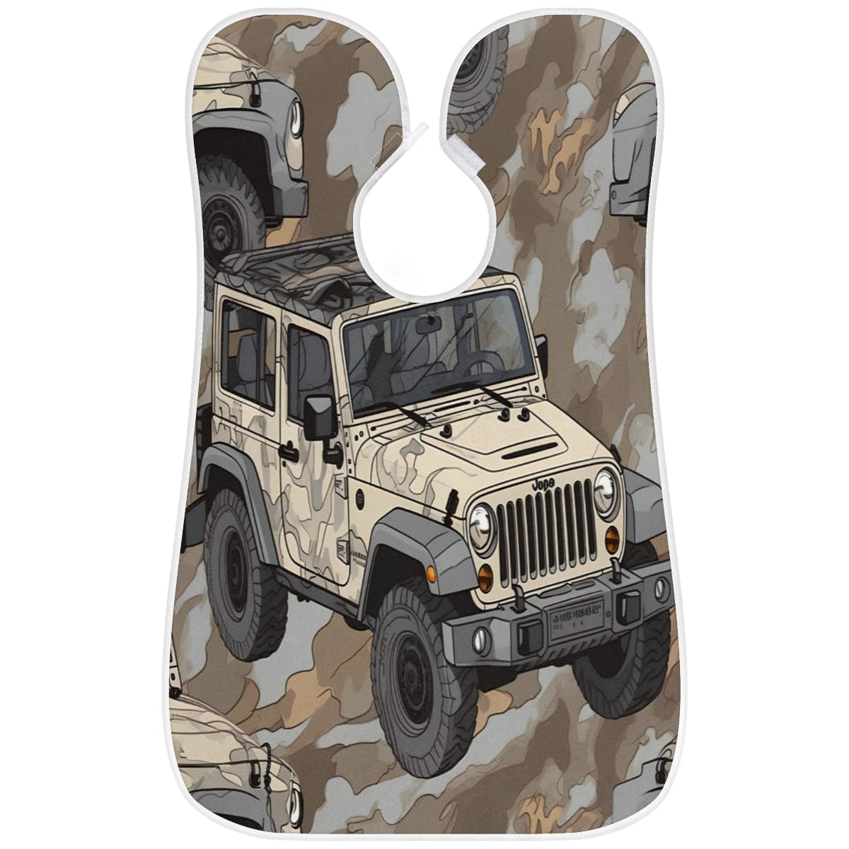 Cartoon Camouflage Car Beard Shaving Bib for Men - Waterproof Makeup & Hair Dye Apron for Women - Barber Cape for Haircut & Beard Trimming - Sink Hair Catcher & Grooming Accessory - Perfect for Home Salon, Barber Shop & DIY Hair Coloring
