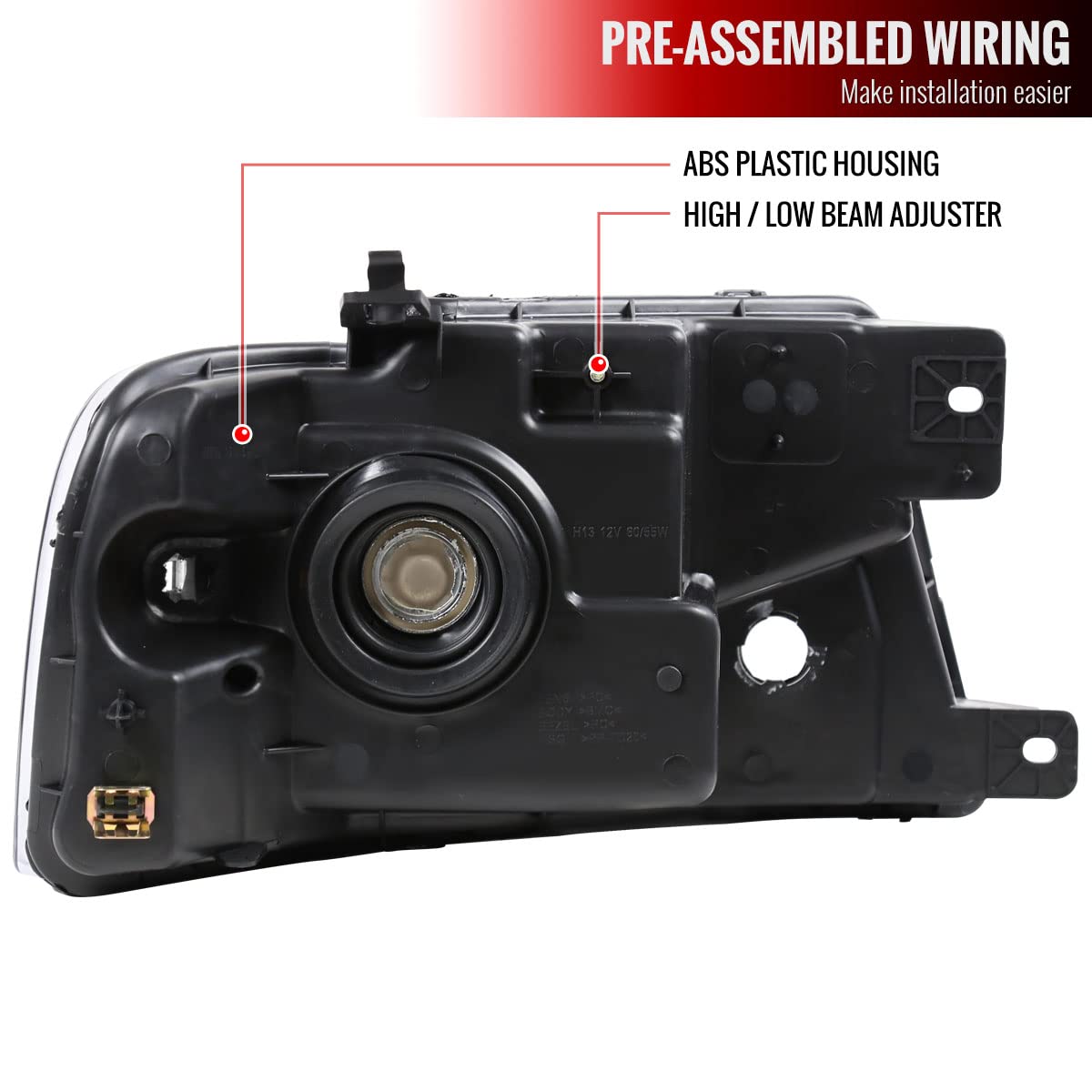Smoke Tinted Headlights for 2004-2008 Models - Left & Right Pair - Upgrade Your Car's Style & Night Driving Safety (Perfect for Customization, Night Driving, and Car Shows)