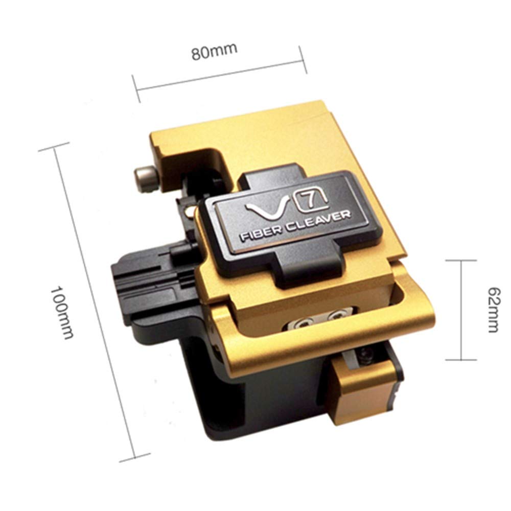 V7 Optical Fiber Cleaver for FTTH Inno Fusion Splicer - Professional Fiber Cutter with Free Fiber Stripper - Perfect for Telecom Technicians & Network Installations