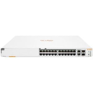 Aruba Instant On 1960 24-Port Gigabit Ethernet Switch with 4x PoE+ Ports, 2x 10G SFP+, 370W PoE Budget - Managed Layer 2 Switch for Small Business & Office Networks - Ideal for High-Speed Data Transfer, VoIP, and Security Camera Systems