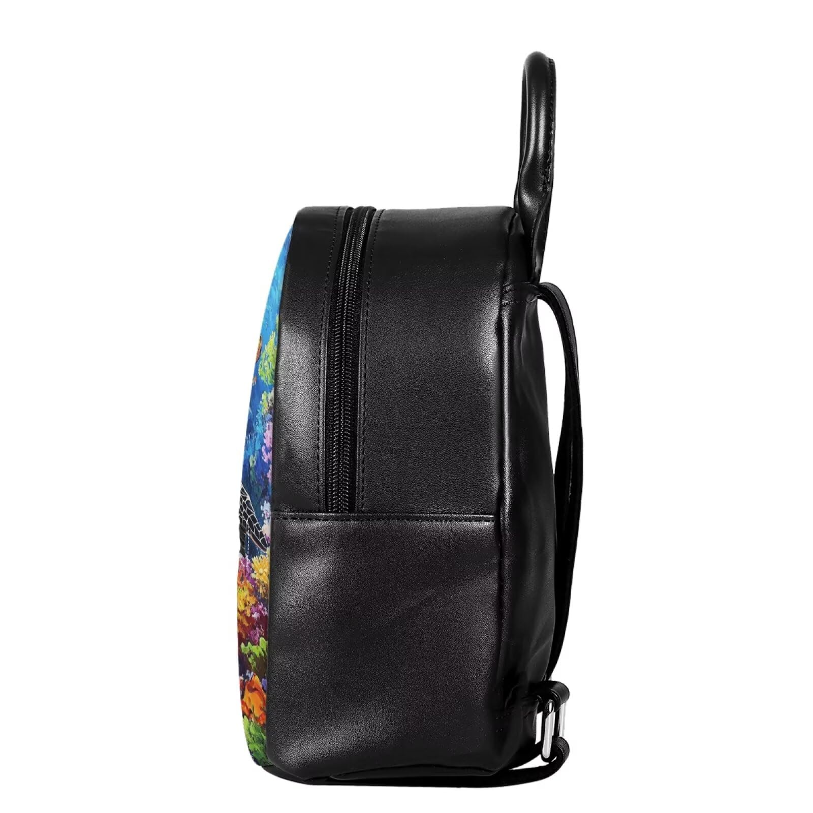 HUGS IDEA 3D Sea Turtle Mini Backpack for Women - Fashion Leather Backpack with Adjustable Strap, Lightweight Waterproof Daypack for Travel, Shopping, Hiking & School - Perfect for Beach Outings and Daily Commute