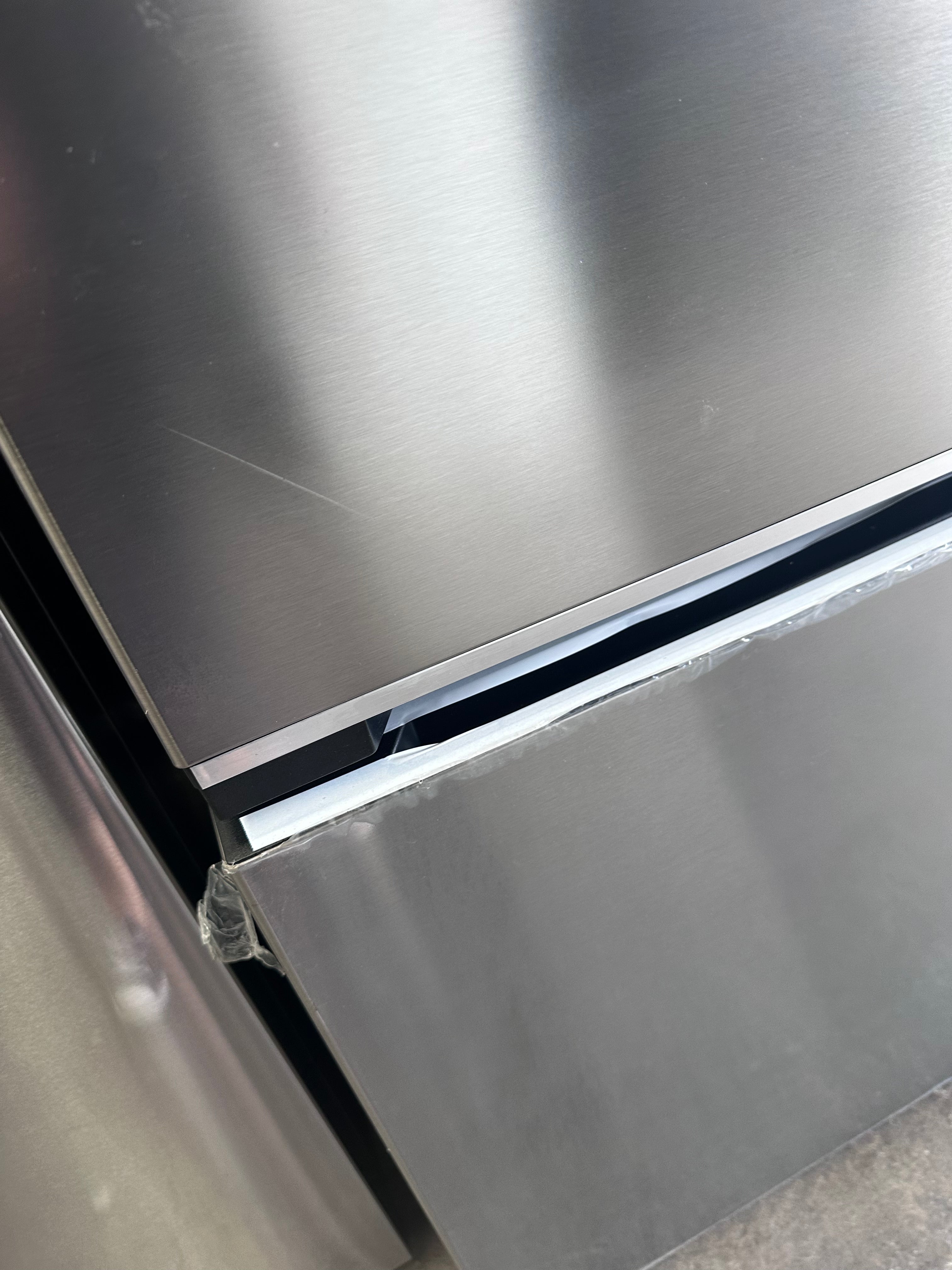 Beko BBMB445PX 445L Bottom Mount Refrigerator in Pearl Steel - Factory Second | Energy Efficient Kitchen Appliance for Modern Homes