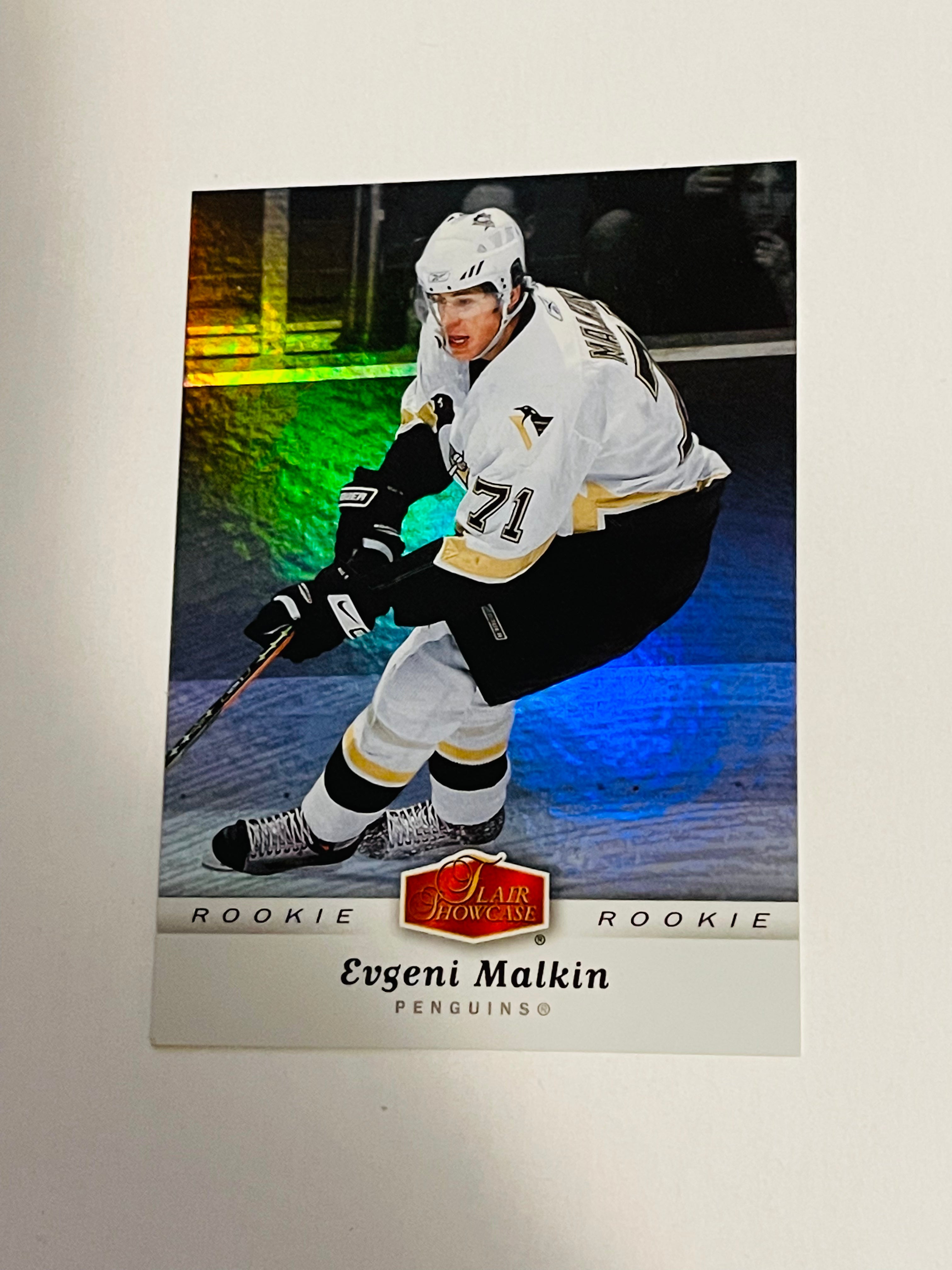 2007 Evgeni Malkin Flair Showcase Foil Rookie Hockey Card - Perfect for Collectors, Investors & Pittsburgh Penguins Fans