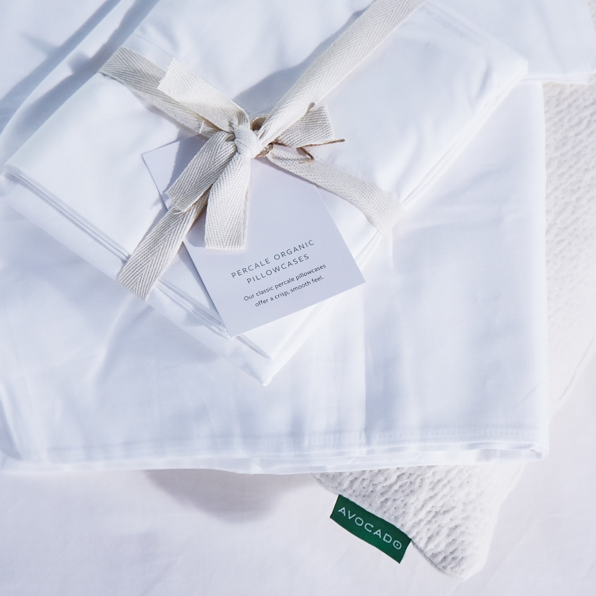 Premium 270 Thread Count Organic Cotton Percale Pillowcases - Soft, Breathable & Hypoallergenic - Perfect for Bedroom, Hotel & Travel Use