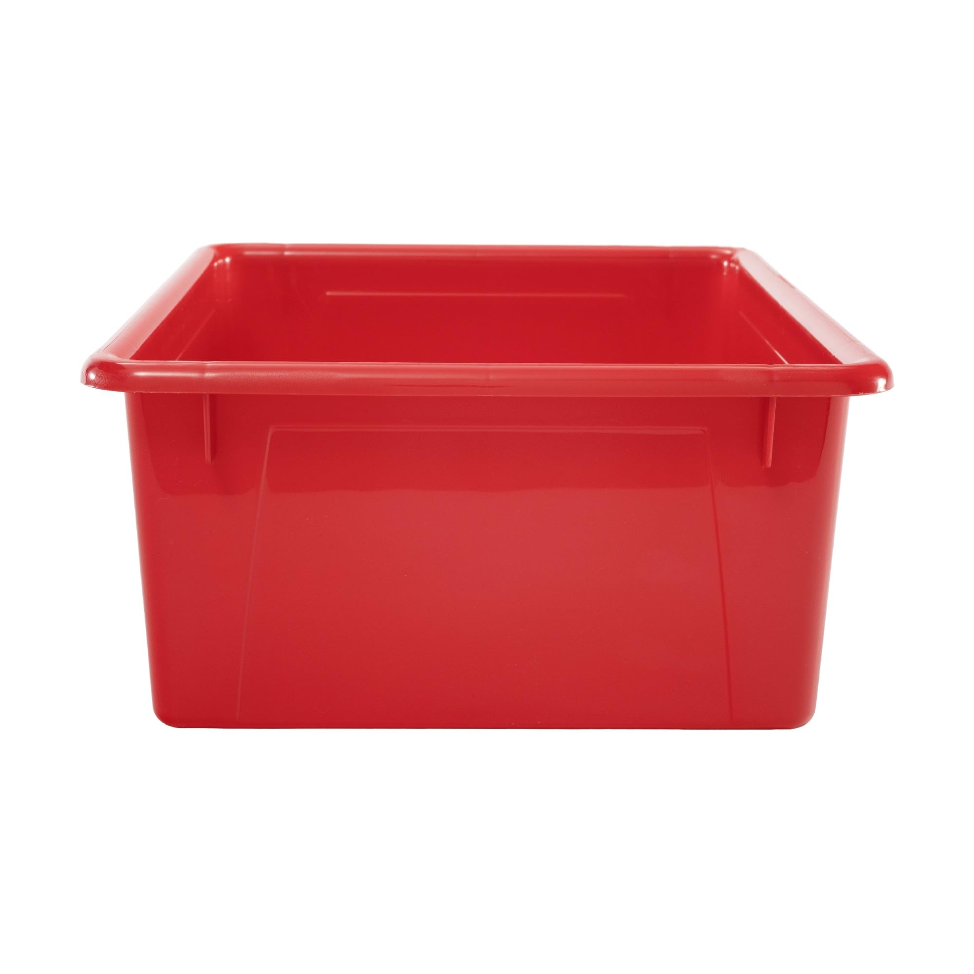 School Smart Durable Plastic Storage Tray - Letter Size Organizer for Classroom Supplies, Home Office & Craft Room | Red Multi-Purpose Desktop Organizer | Perfect for Teachers, Students & Office Organization
