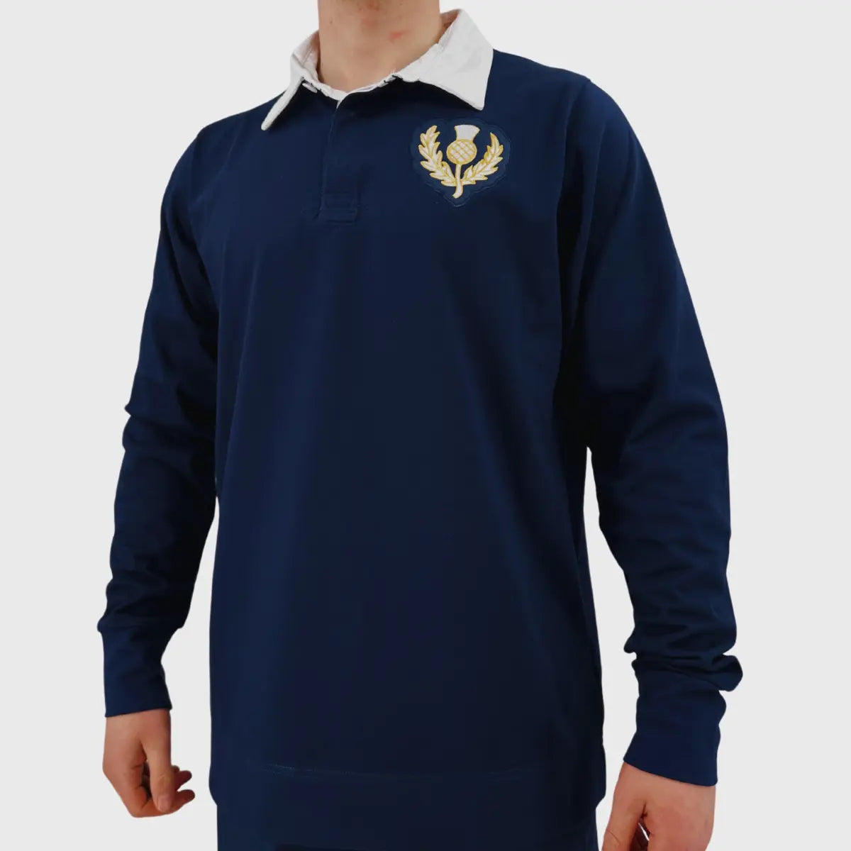 Samurai Scotland Vintage Rugby Jersey - Long Sleeve Retro Rugby Shirt for Men | Perfect for Game Day, Cosplay & Vintage Fashion Enthusiasts