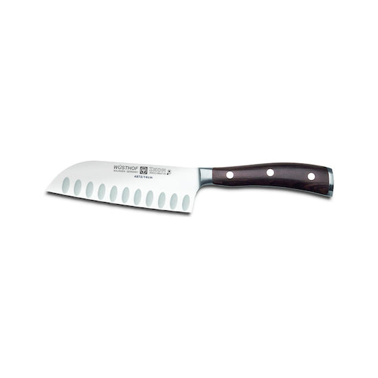 WUSTHOF Ikon Santoku Knife - 5 Inch Hollow Ground Blade - Premium German Kitchen Knife for Slicing, Dicing, and Chopping Vegetables, Fruits, and Meats