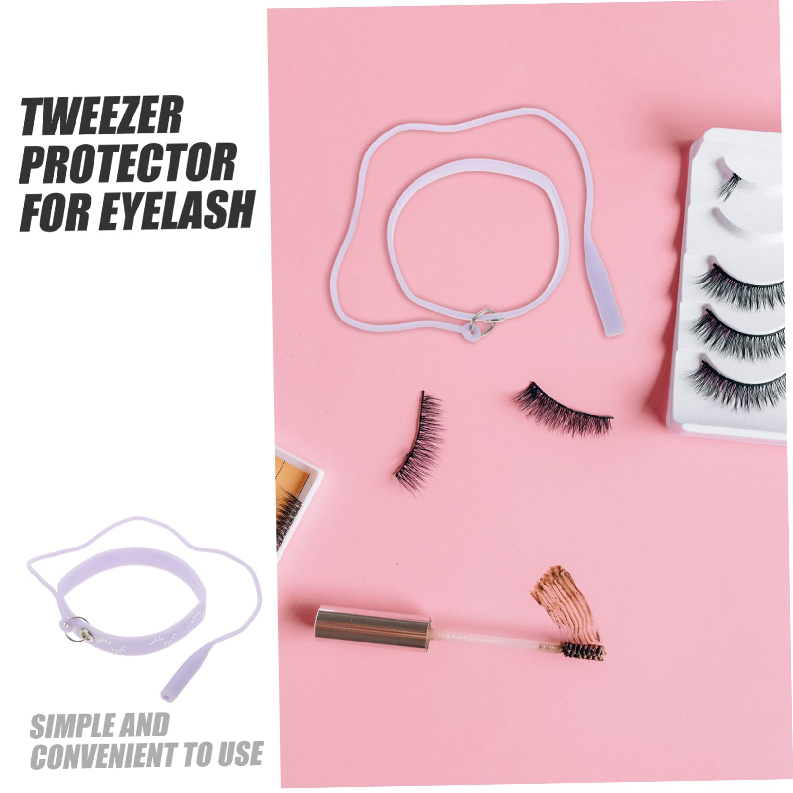 FOMIYES Soft Silicone Eyelash Extension Tweezer Holder & Protective Wristband for Lash Curlers - Perfect for Professional Lash Artists & Home Use