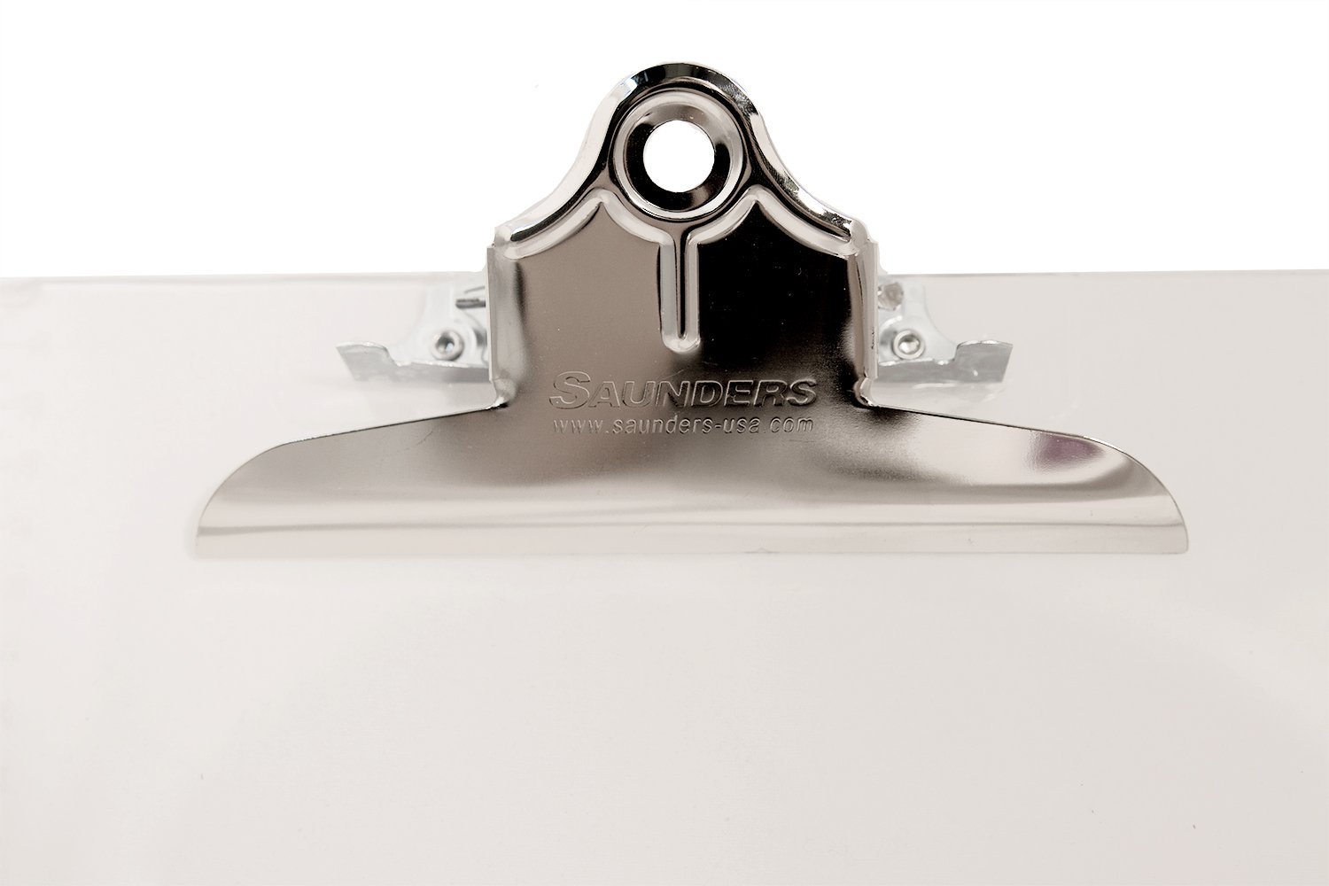 Saunders Black Plastic Clipboard with Low Profile Clip - Clear Letter Size (8.5 x 11 inches) for Office, School, and Field Work - Model 21803