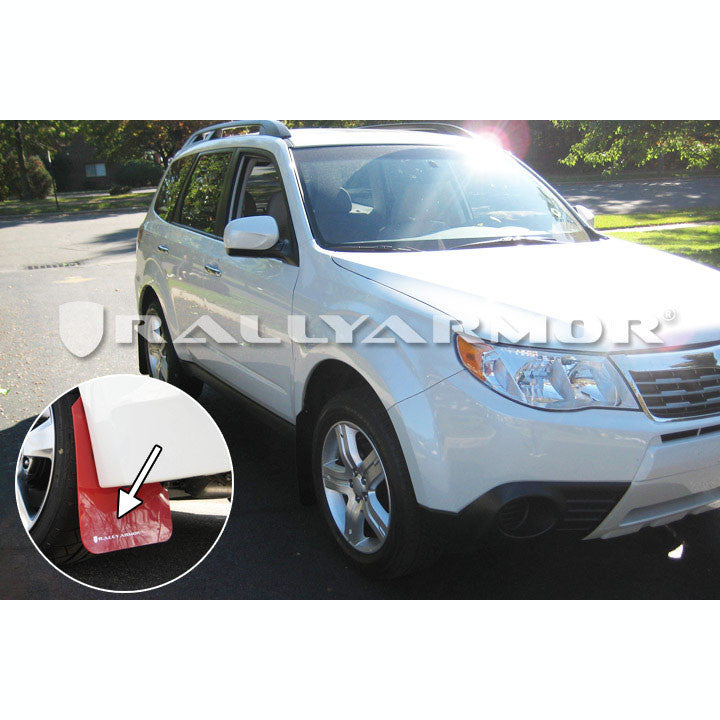 Rally Armor UR Mud Flaps for Subaru Forester 2009-2013 | Durable Splash Guards for Off-Road & Winter Driving Protection