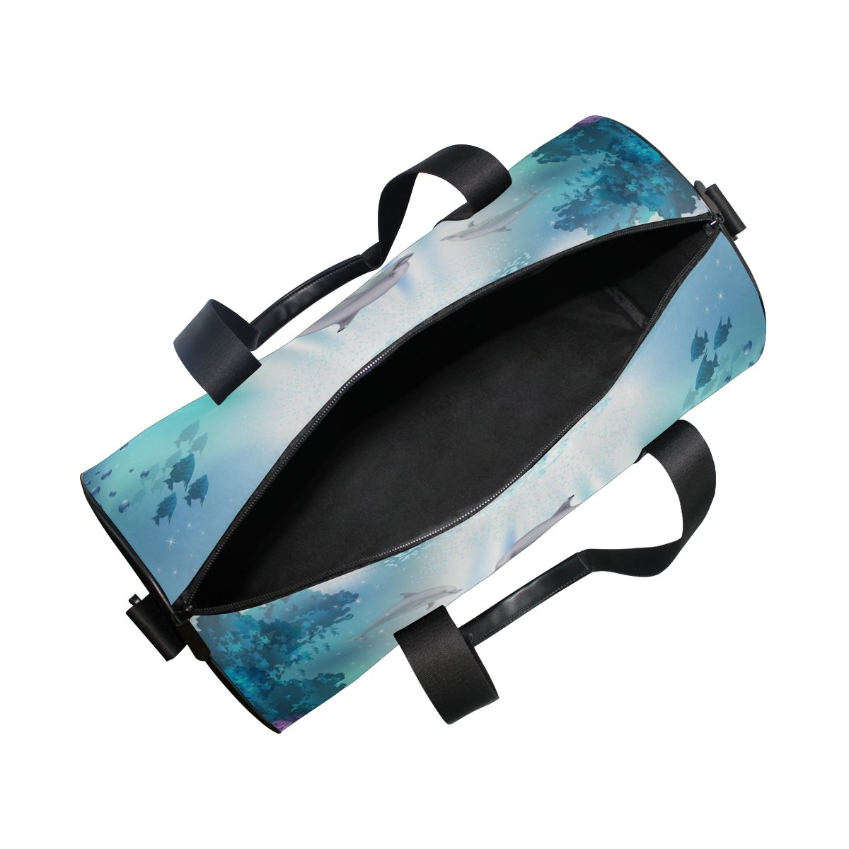 Coral Sea Dolphins Duffel Bag for Women - Waterproof Gym Bag, Sports Travel Duffel with Adjustable Strap - Perfect for Workout, Yoga, Beach & Weekend Getaways