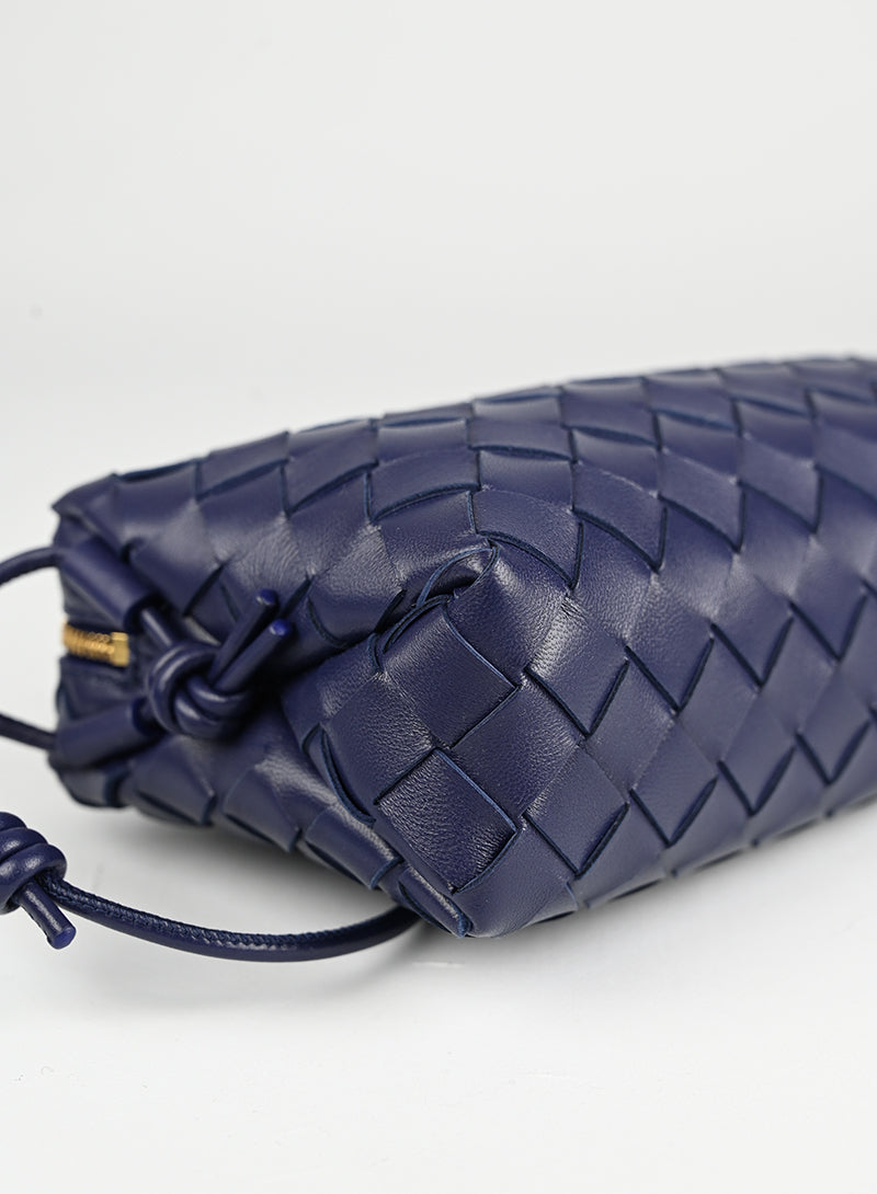 Bottega Veneta Blue Leather Crossbody Bag for Women | Luxury Designer Shoulder Purse | Perfect for Work, Travel & Evening Out