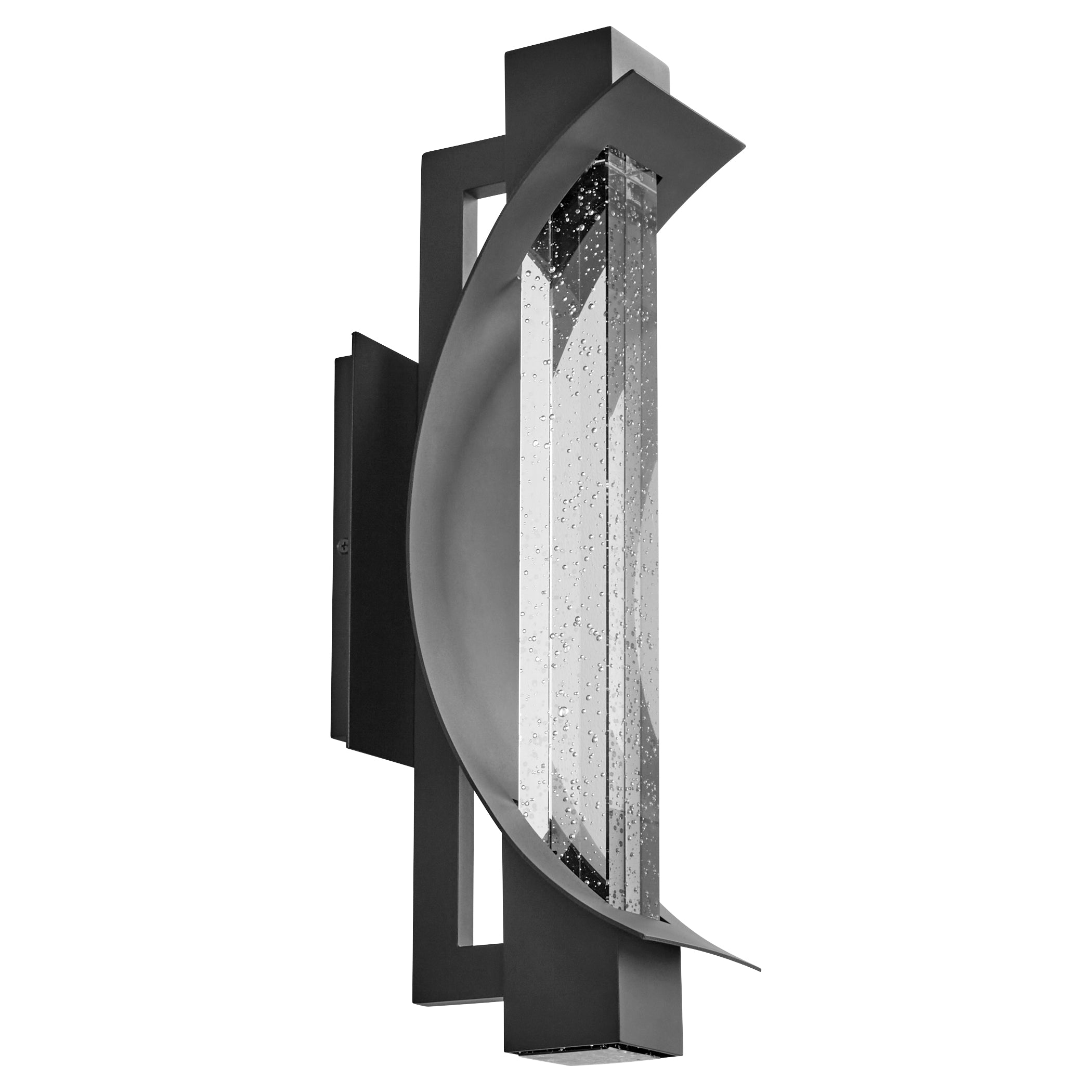 Oxygen Albedo 3 771 15 Outdoor Wall Sconce Light - 19 Inch Modern Black Exterior Lighting for Patio, Garden & Porch