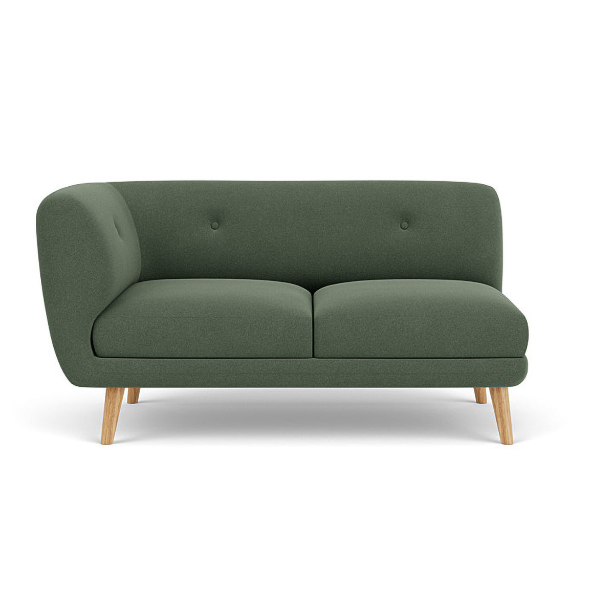 Alfred Fabric Left 2 Seater Modular Sofa - Modern L-Shaped Sectional Couch for Living Room, Lounge & Small Spaces - Comfortable & Stylish Home Furniture