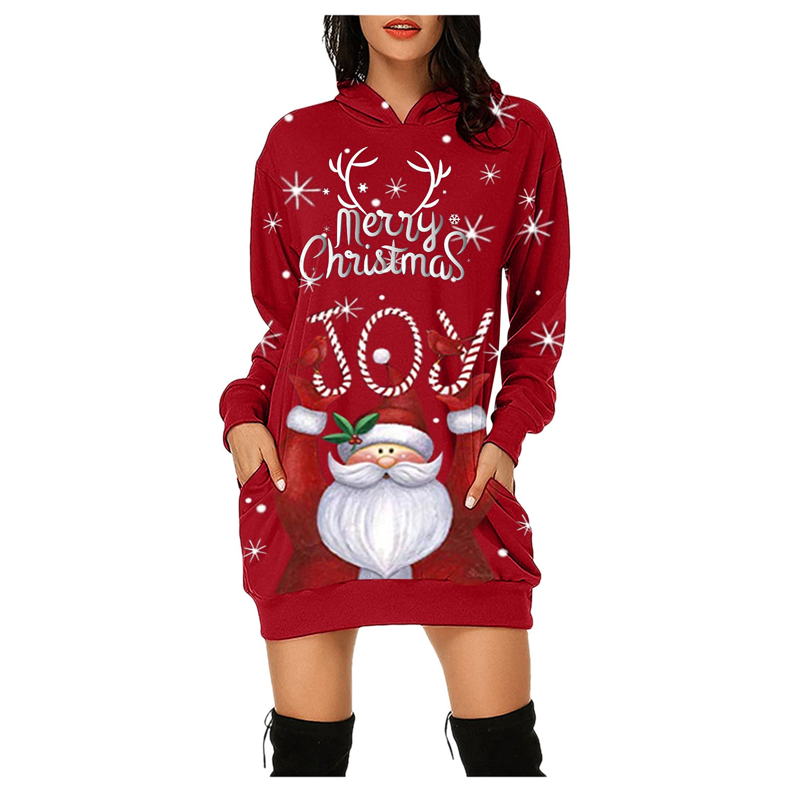 Women's Christmas Sweatshirt - Red Flannel Holiday Pullover, Quilted Vest & Winter Hoodies Set - Cozy Juniors Fashion for Xmas, Birthday Gifts - Perfect for Holiday Parties, Family Gatherings & Winter Outfits