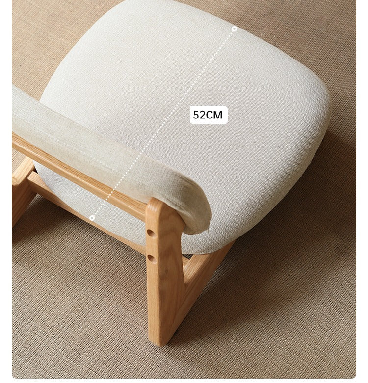 Japanese Style Oak Solid Wood Tea Chair - Handcrafted Traditional Tea Ceremony Chair for Zen Garden, Meditation & Home Decor
