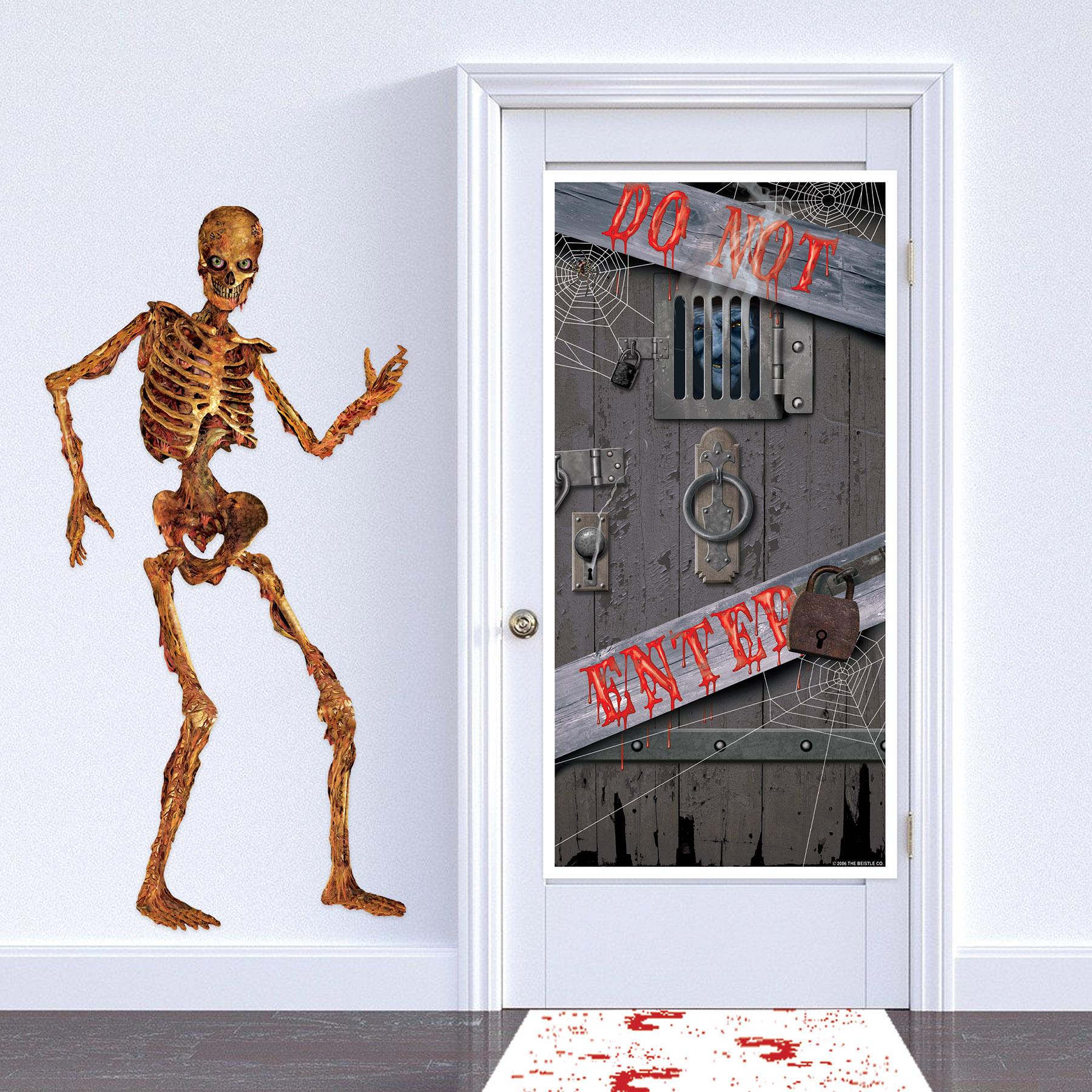 12 Pack Beistle Halloween Jointed Skeleton Decorations - Orange Full Body Hanging Skeletons for Spooky Party, Haunted House & Outdoor Yard Decor
