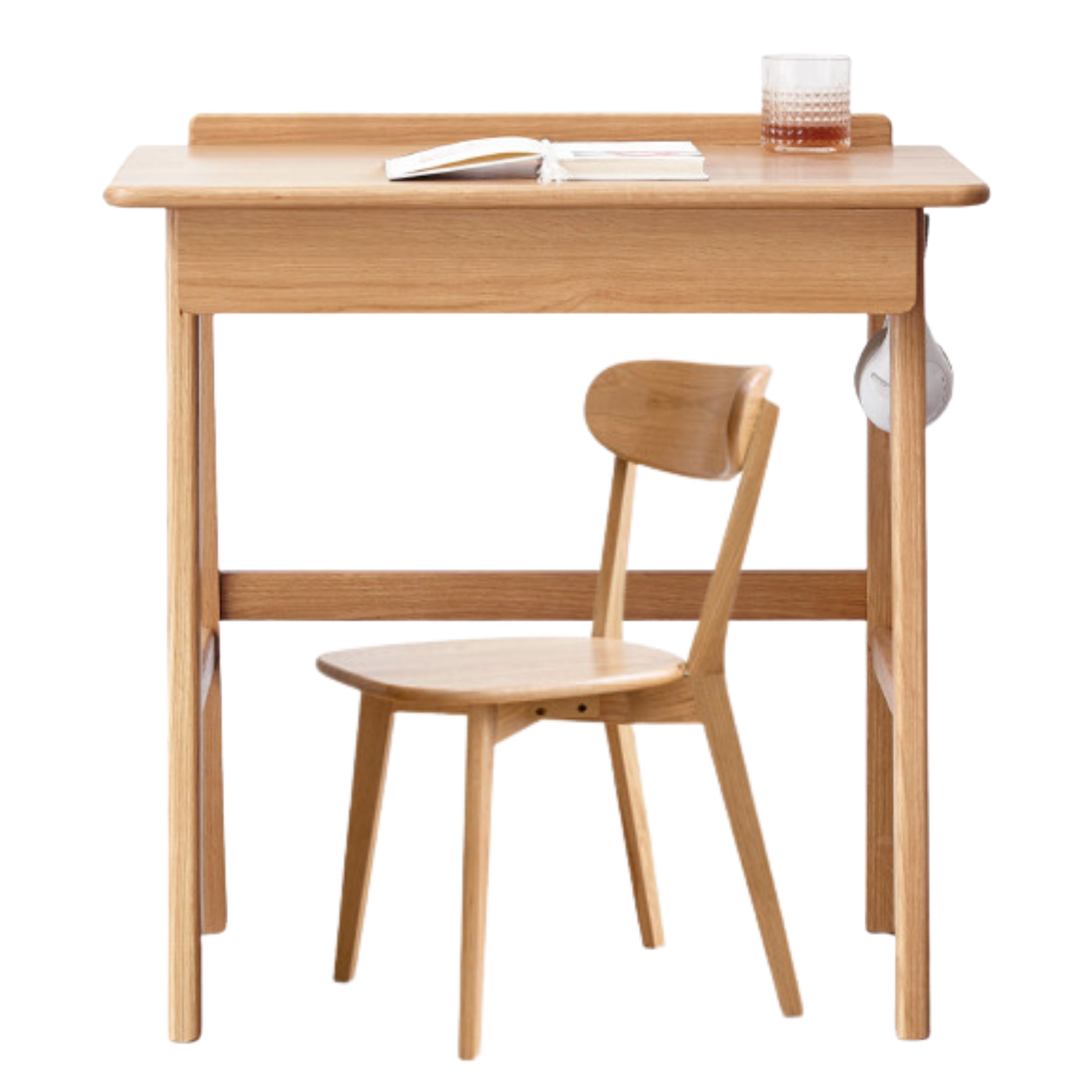 35.4x18.9x30.7 inch/ 90x48x78сm/ Natural Wood color/ a desk with one drawer + chair set
