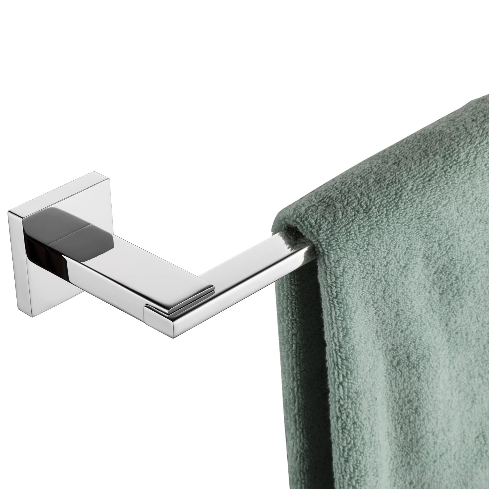 KOKOSIRI 24 Inch Polished Stainless Steel Wall Mounted Towel Bar - Chrome Bathroom Hardware for Kitchen & Toilet, Durable Necklace Holder (Model B4006CH-L24) | Perfect for Modern Bathrooms, Spa Settings & Luxury Home Decor