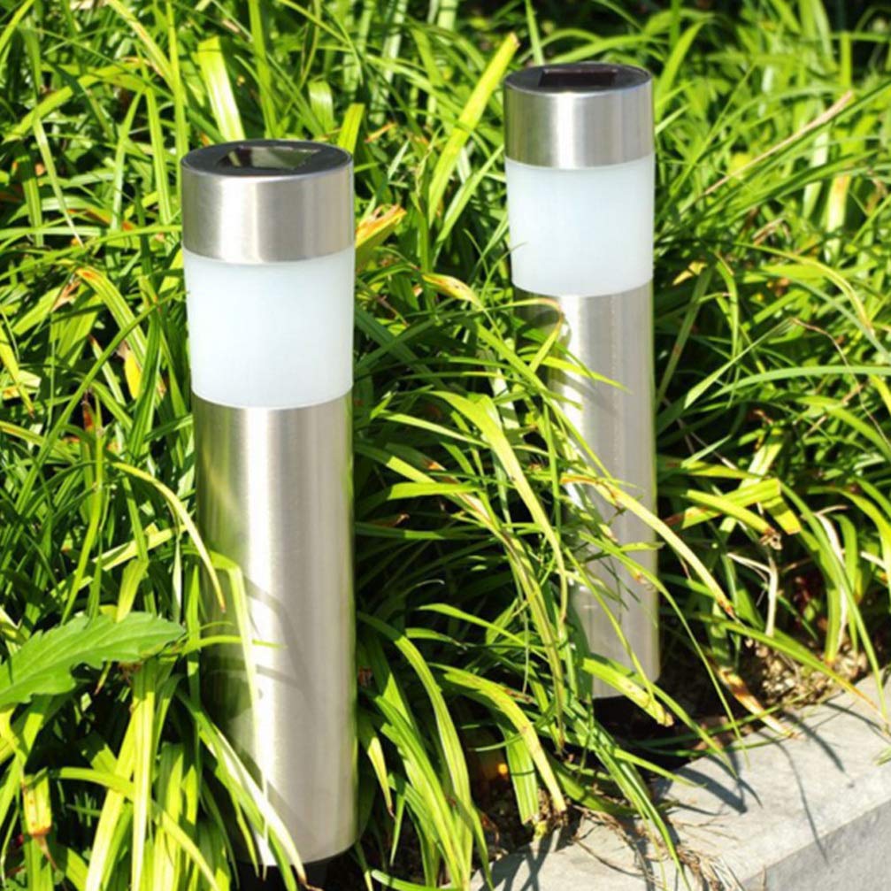 Uonlytech 3 Pack Solar LED Pathway Lights - Stainless Steel Outdoor Solar Bollard Lights for Garden, Yard, and Landscape Lighting | Weatherproof & Energy Efficient for Walkways, Driveways, and Patios