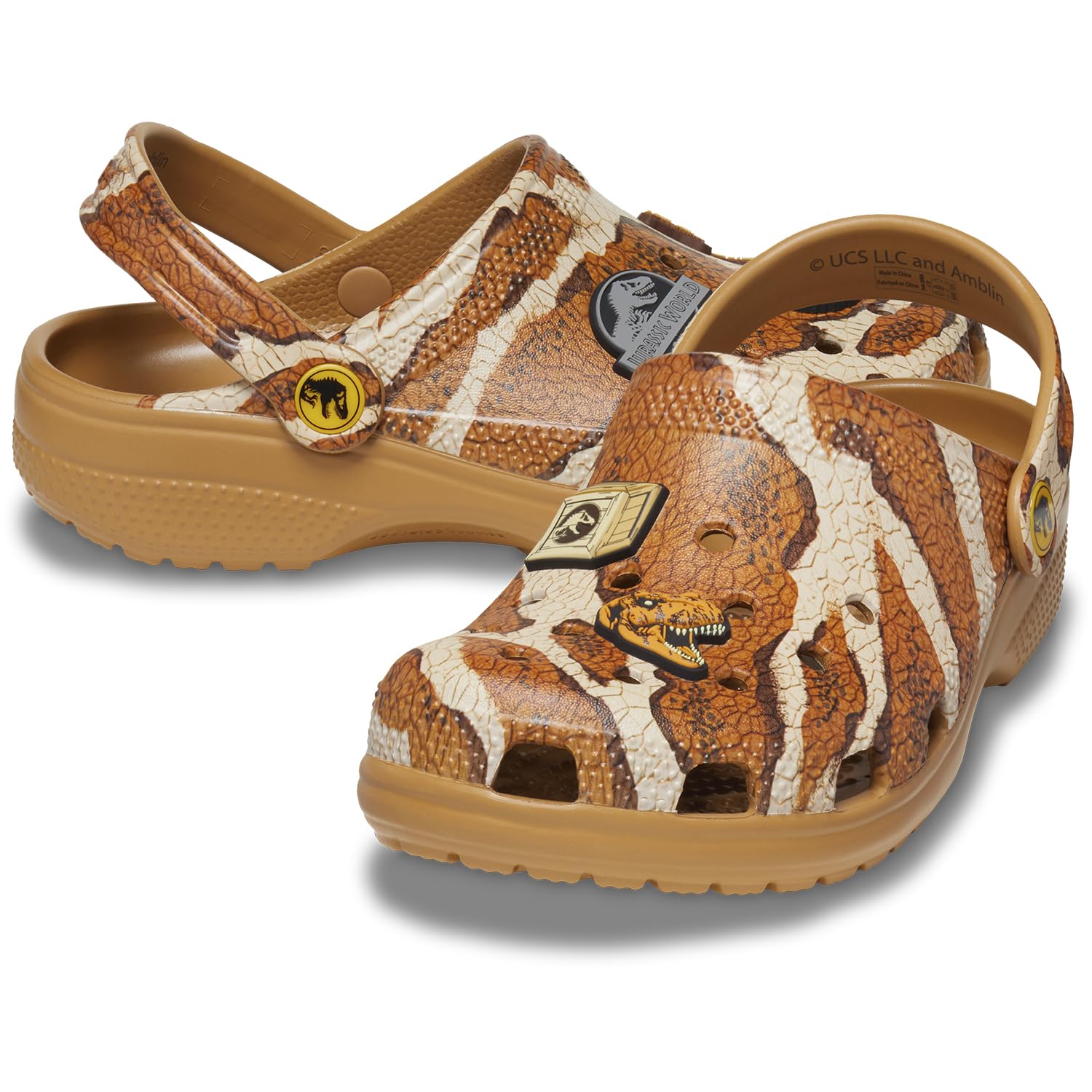 Crocs Unisex-Child Jurassic World Classic Clogs | Kids' Lightweight Comfortable Slip-On Shoes for School, Beach & Outdoor Play