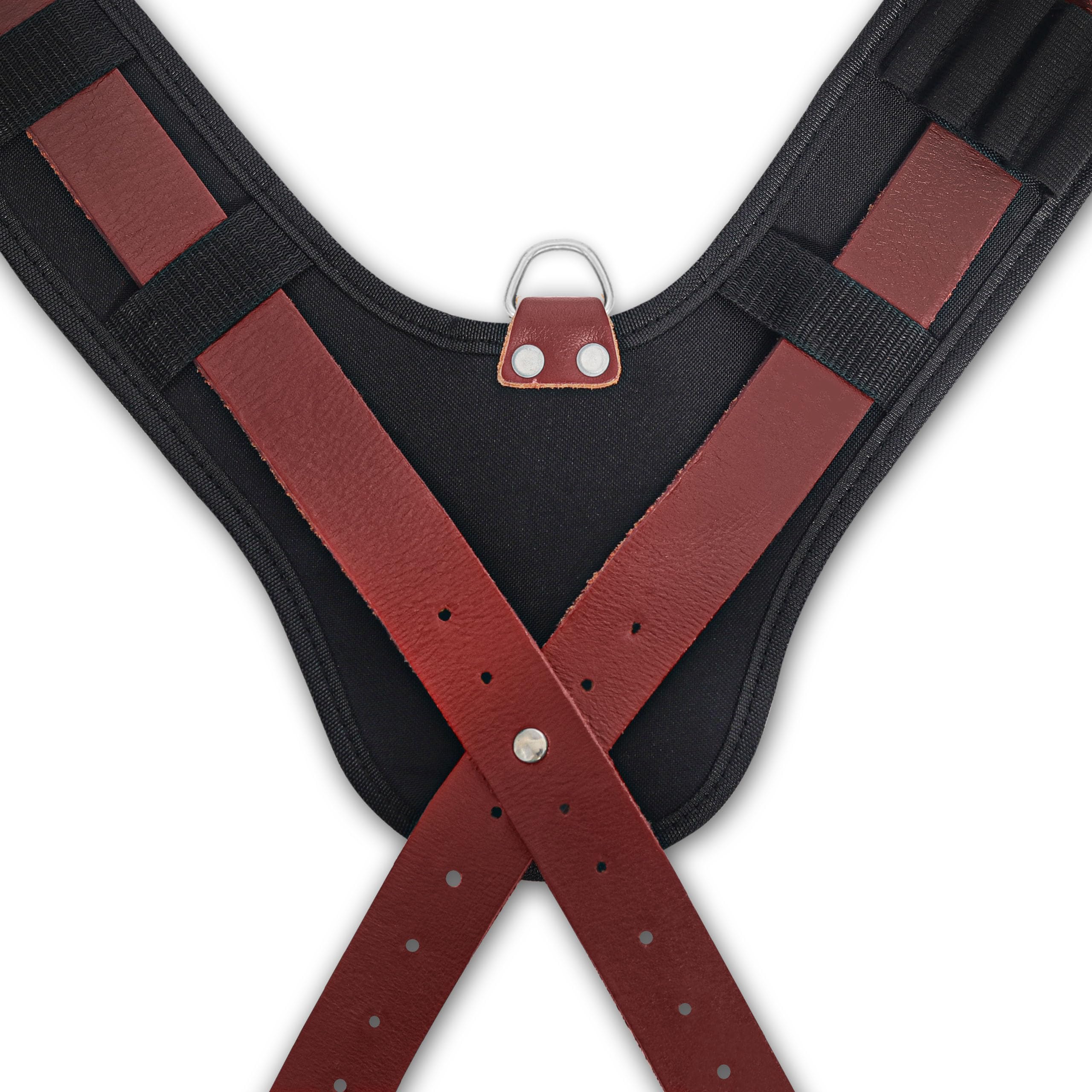 FUERI Tool Belt Suspender with 4 Detachable D-Loops - Heavy Duty Construction Work Belt Suspenders with Adjustable Front Clips | Perfect for Carpenters, Electricians & DIY Home Improvement Projects